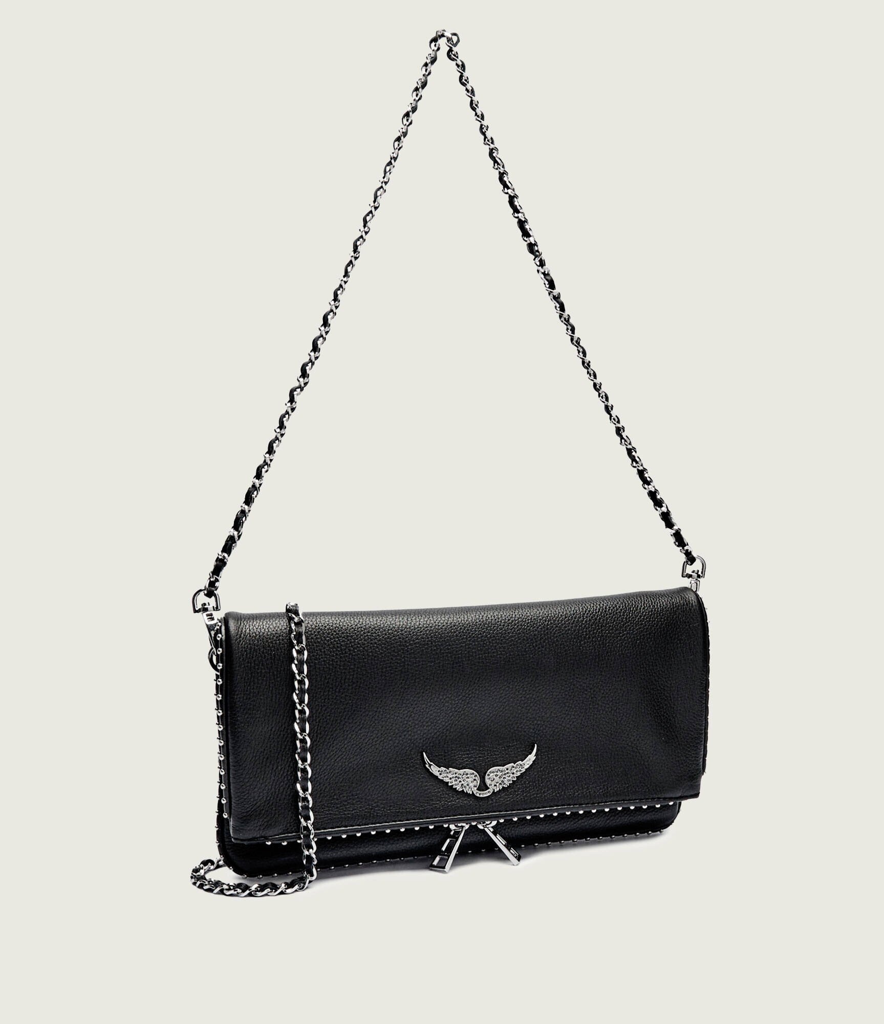 Zadig&Voltaire De piele geantă pe umăr ROCK GRAINED