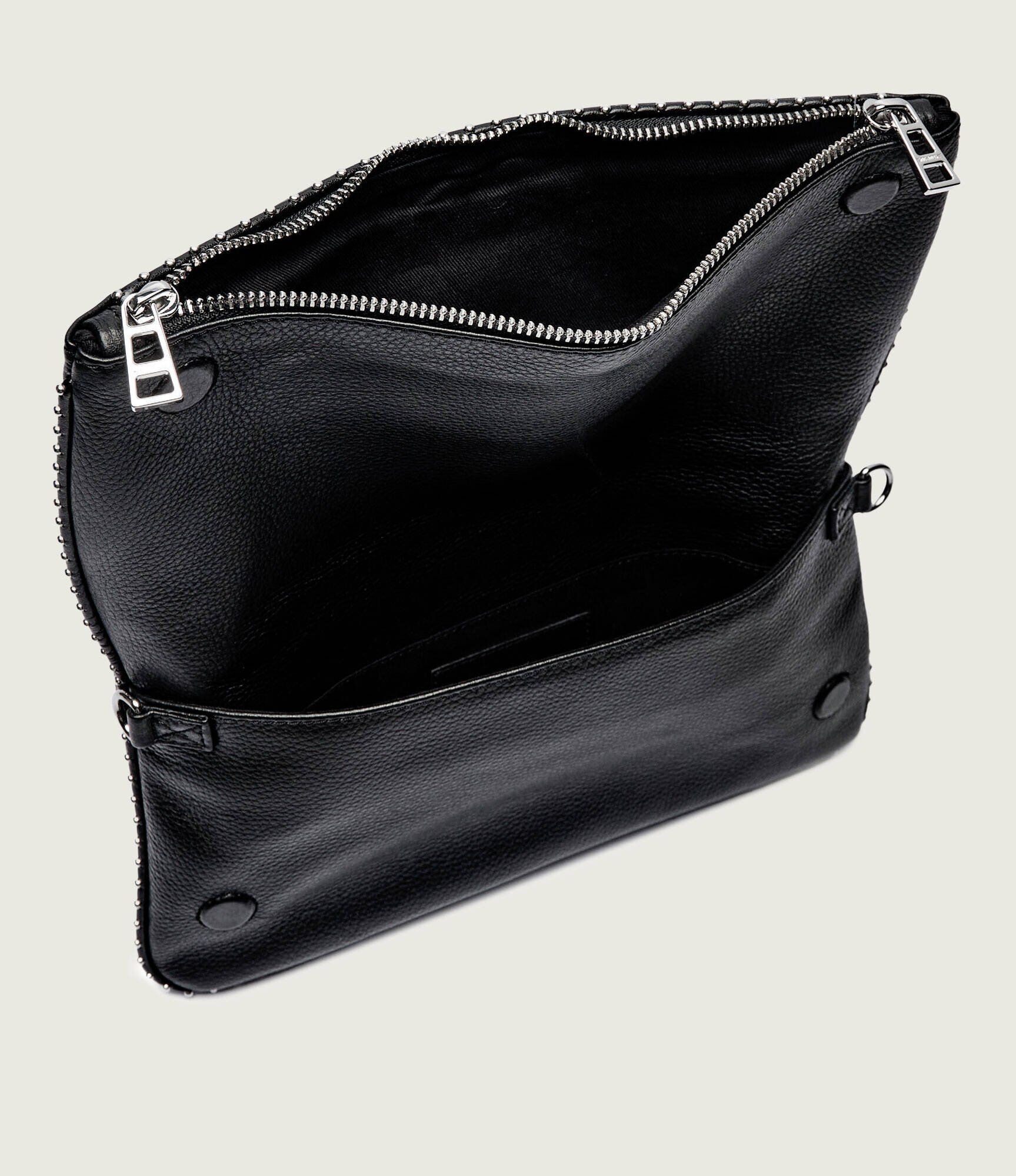 Zadig&Voltaire De piele geantă pe umăr ROCK GRAINED