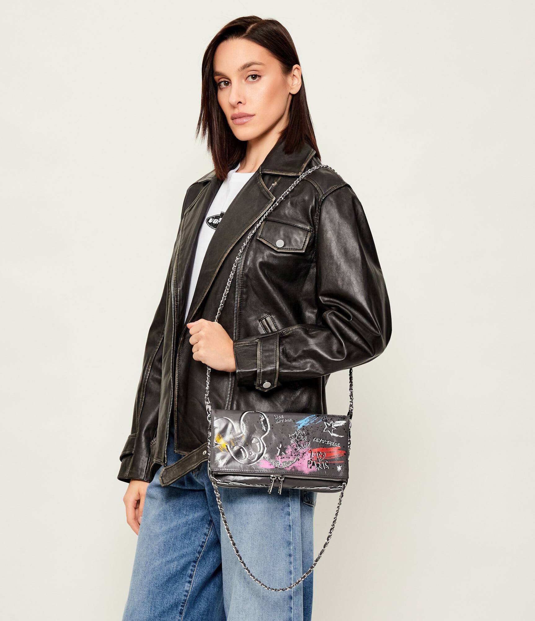 Zadig&Voltaire De piele geantă pe umăr ROCK HUMBERTO