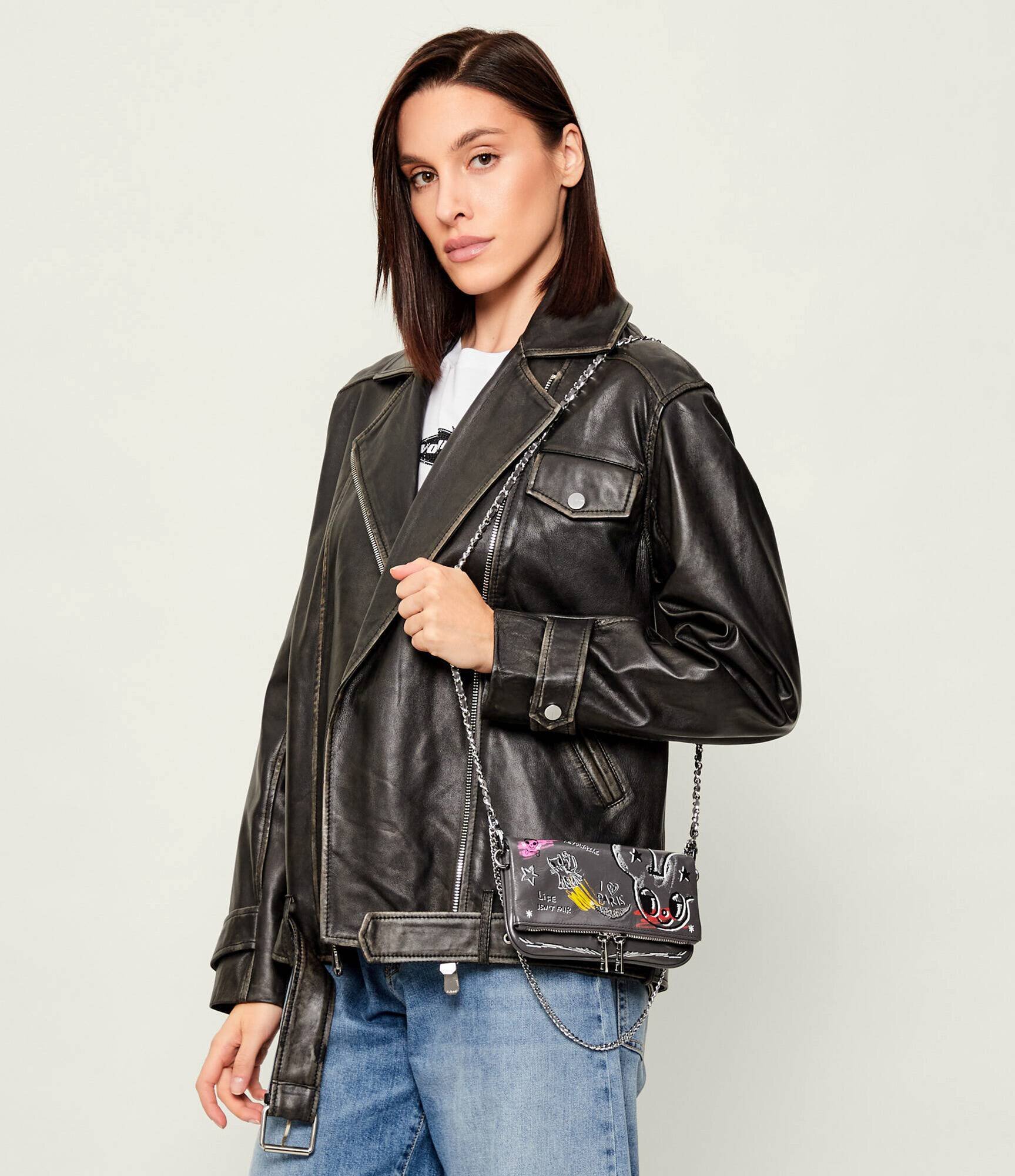 Zadig&Voltaire De piele geantă pe umăr ROCK NANO HUMBERTO