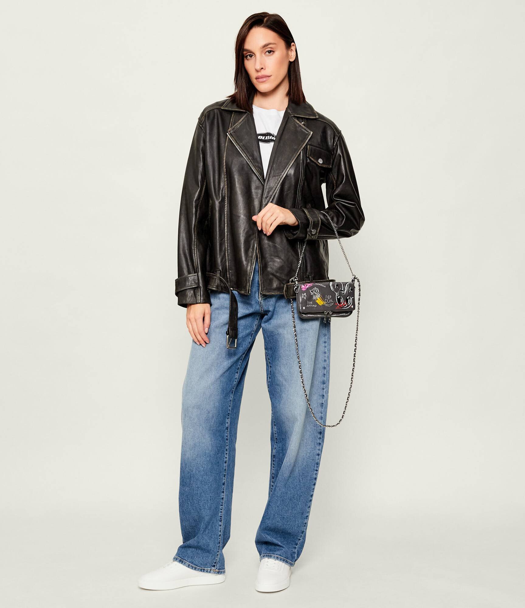 Zadig&Voltaire De piele geantă pe umăr ROCK NANO HUMBERTO