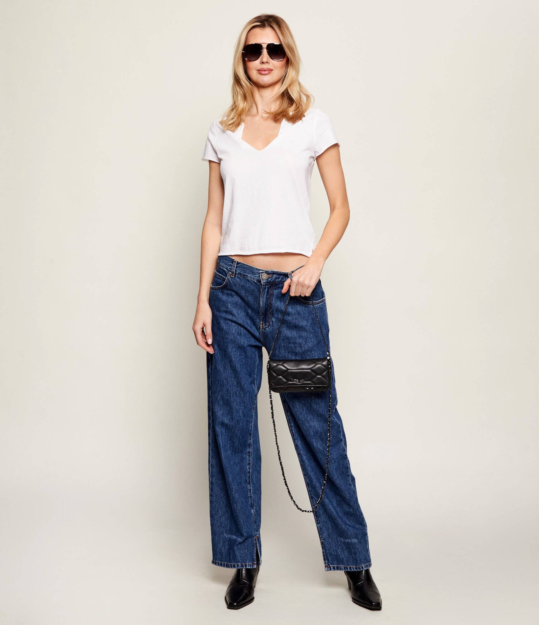 Zadig&Voltaire De piele geantă pe umăr ROCK NANO XL