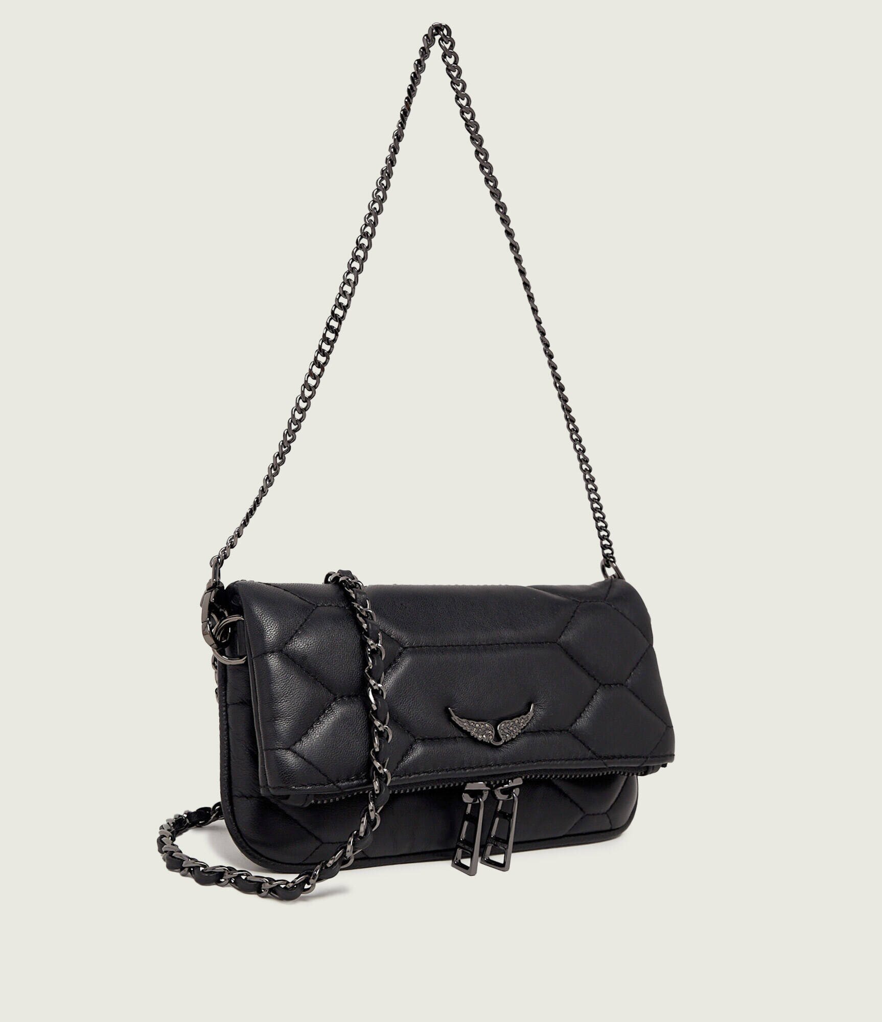 Zadig&Voltaire De piele geantă pe umăr ROCK NANO XL