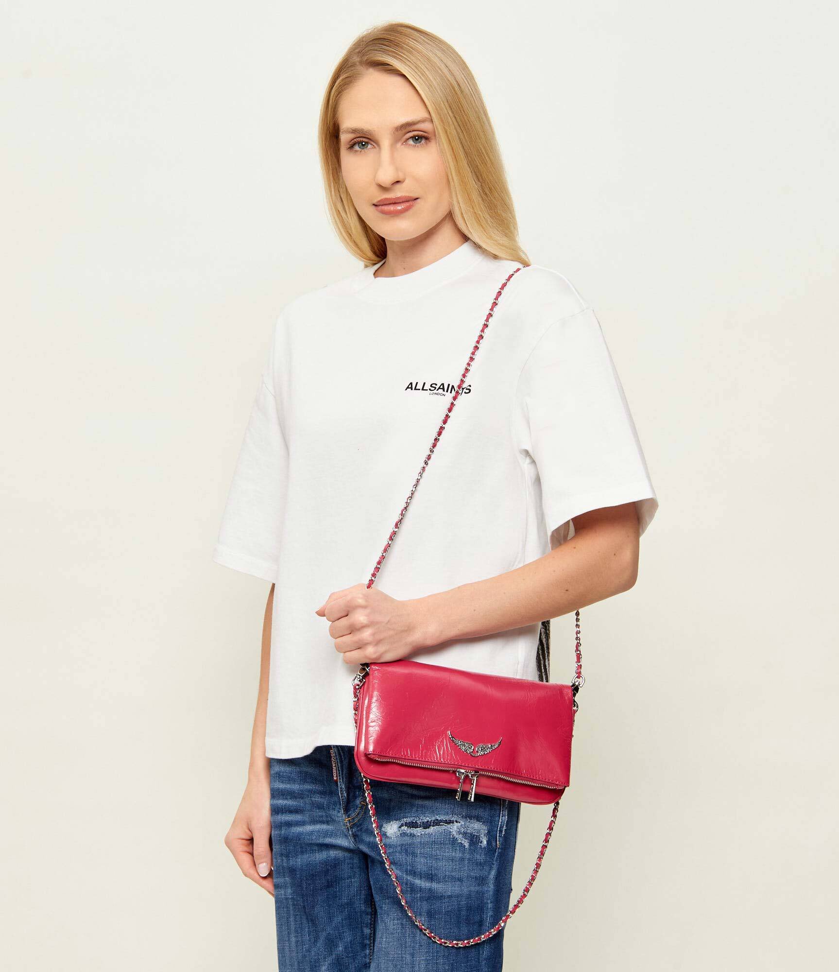 Zadig&Voltaire De piele geantă pe umăr ROCK VINTAGE PATENT