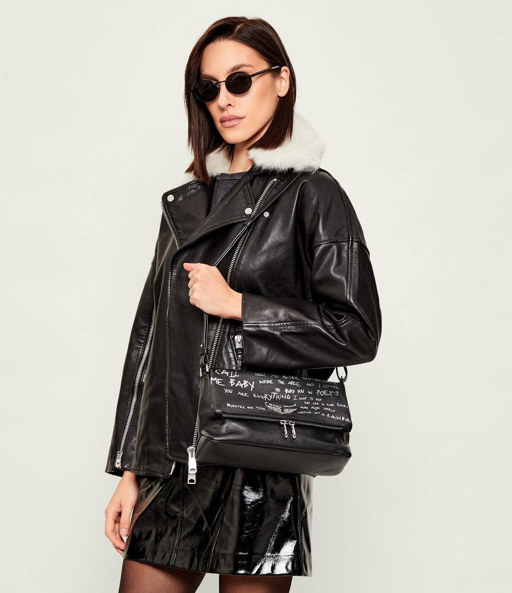 Zadig&Voltaire De piele geantă pe umăr ROCKY II
