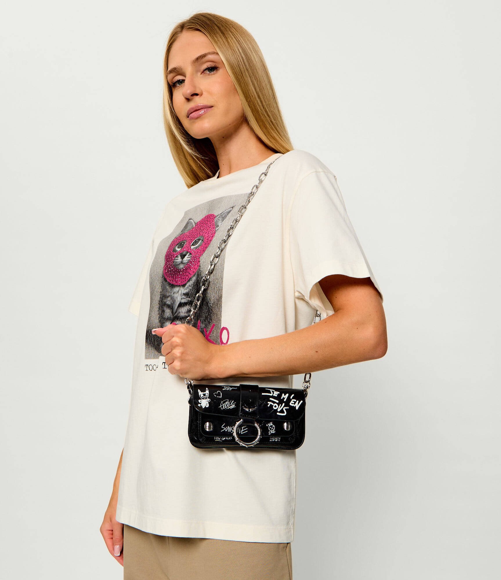 Zadig&Voltaire De piele geantă poștaș/portofel Kate