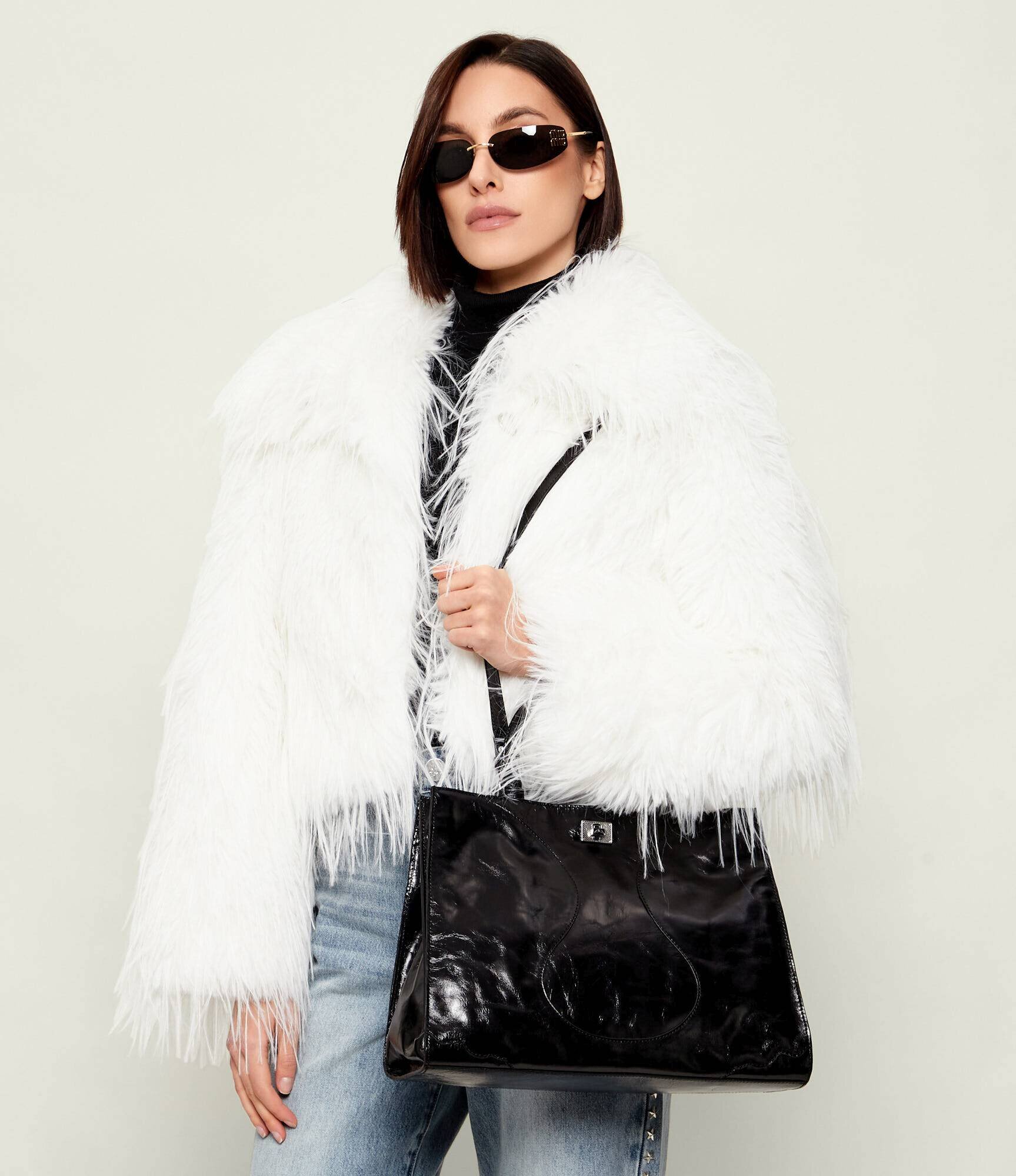 Zadig&Voltaire De piele geantă shopper JACK VINTAGE PATENT
