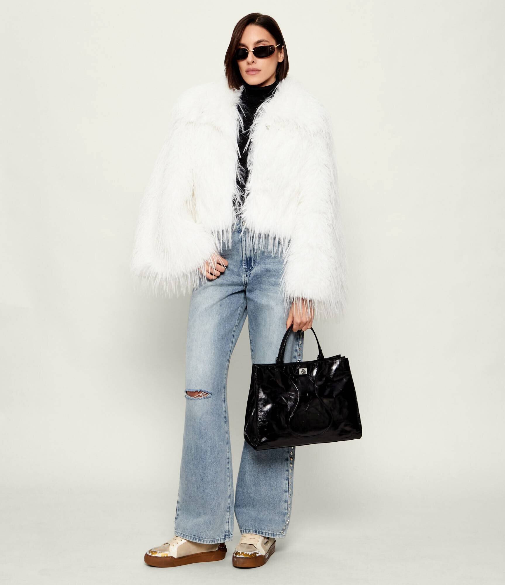 Zadig&Voltaire De piele geantă shopper JACK VINTAGE PATENT