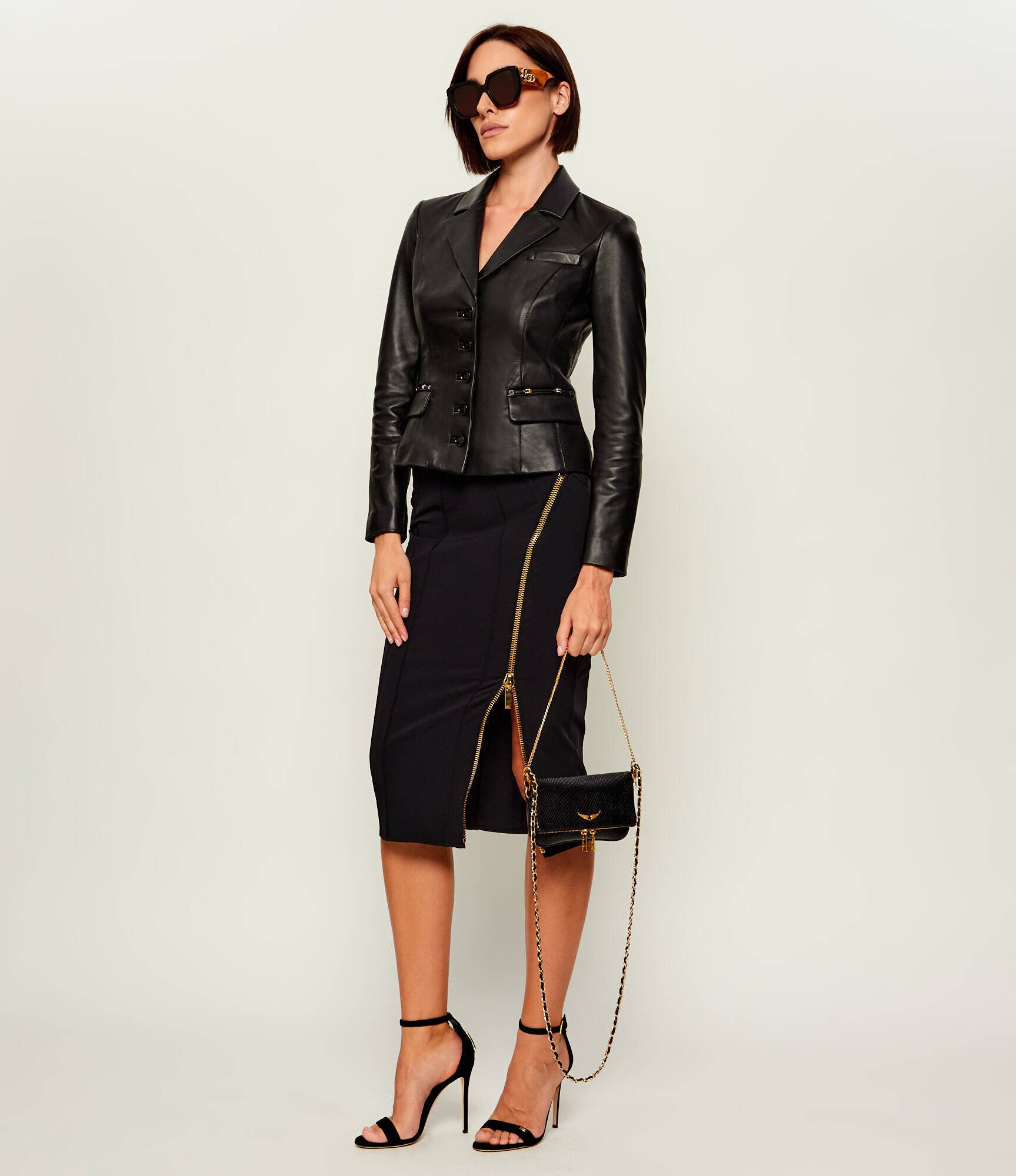 Zadig&Voltaire De piele poșetă plic Rock Nano Soft Wild