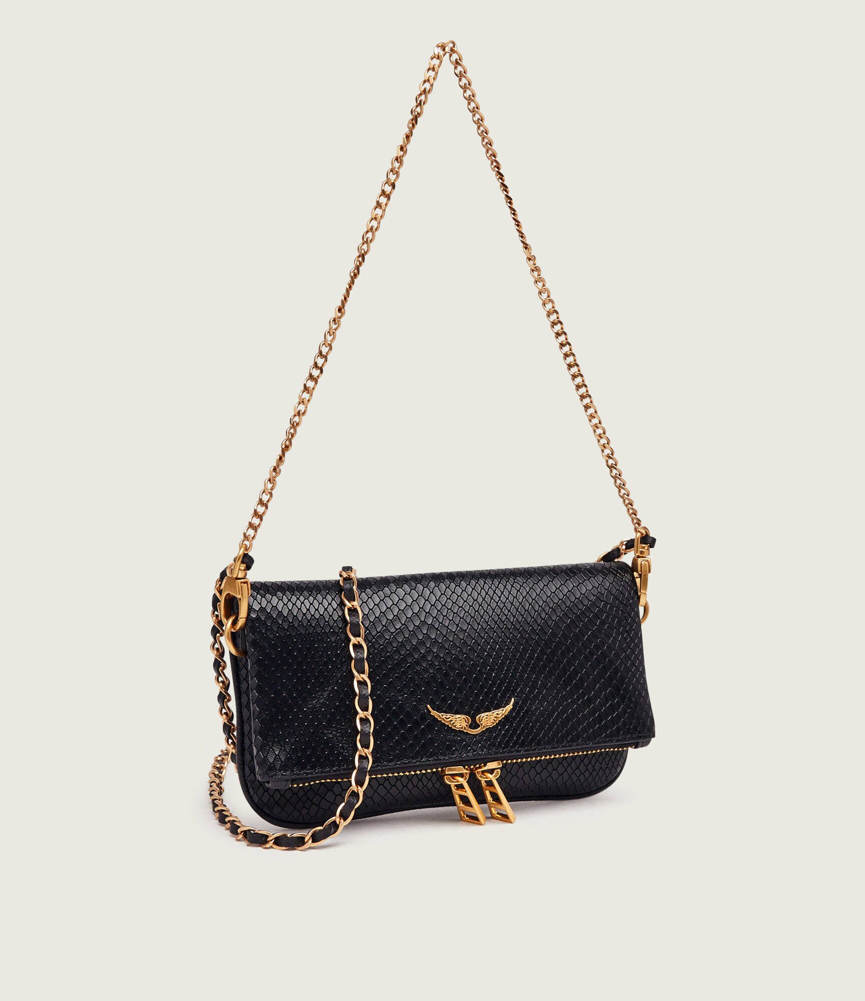 Zadig&Voltaire De piele poșetă plic Rock Nano Soft Wild