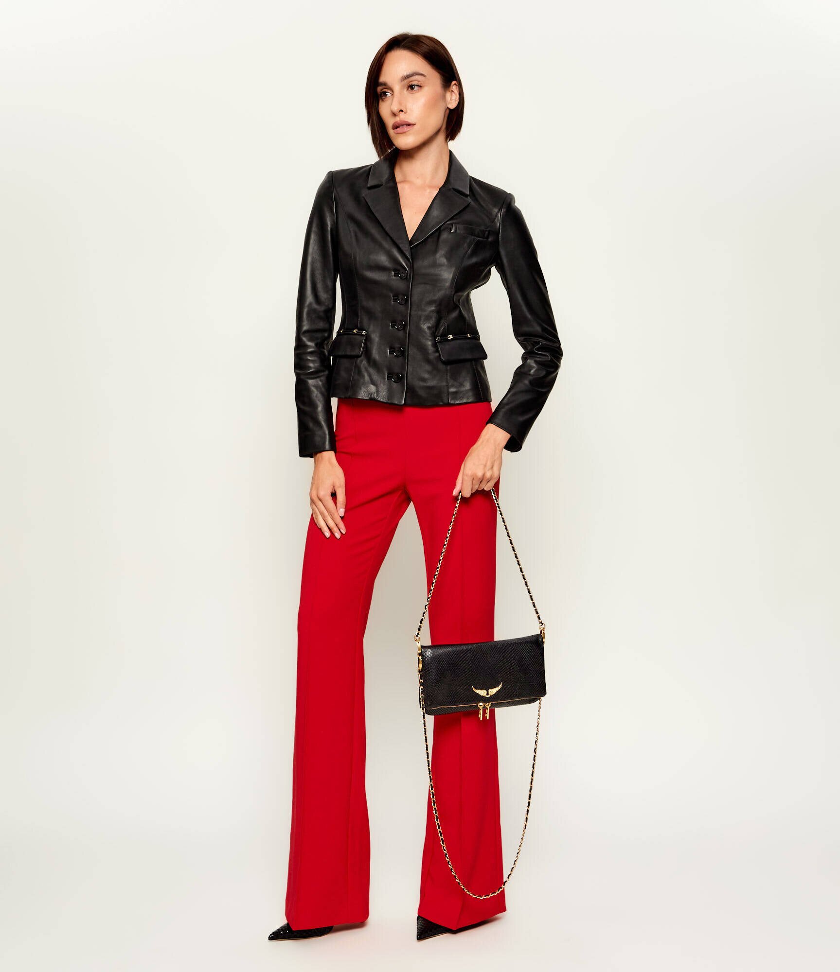 Zadig&Voltaire De piele poșetă plic Rock Soft Wild