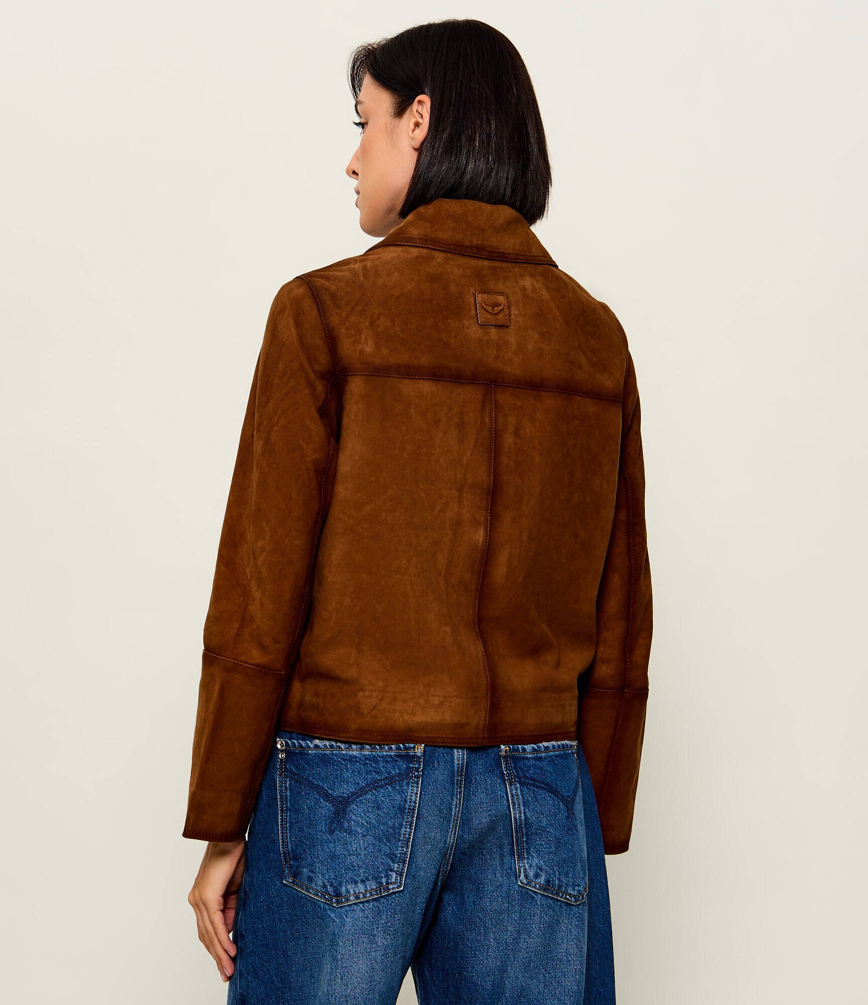 Zadig&Voltaire Geacă Lessa | Relaxed fit | piele întoarsă