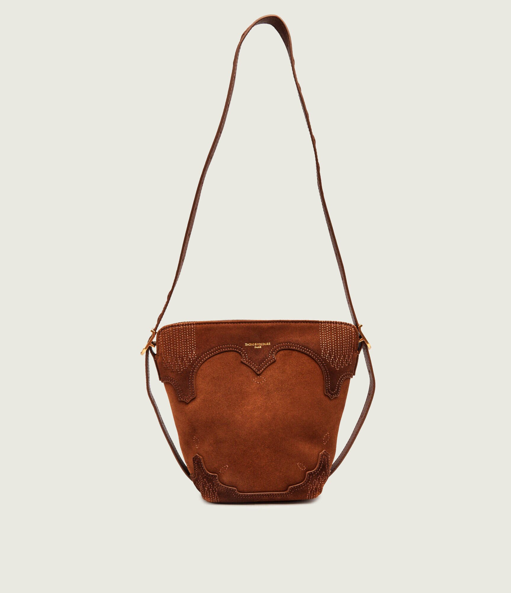 Zadig&Voltaire Geantă pe umăr Baby Jane Western | piele întoarsă