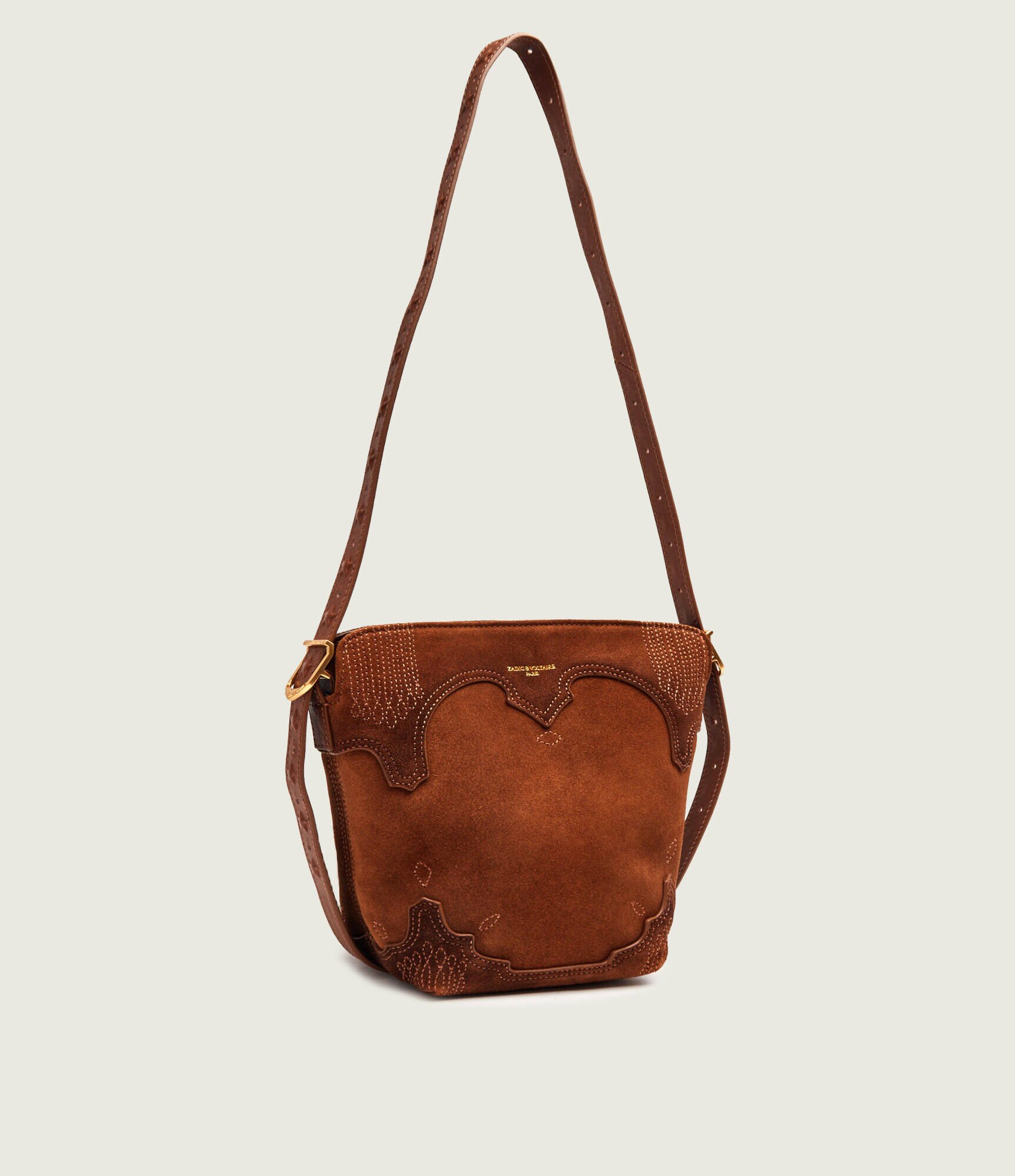 Zadig&Voltaire Geantă pe umăr Baby Jane Western | piele întoarsă