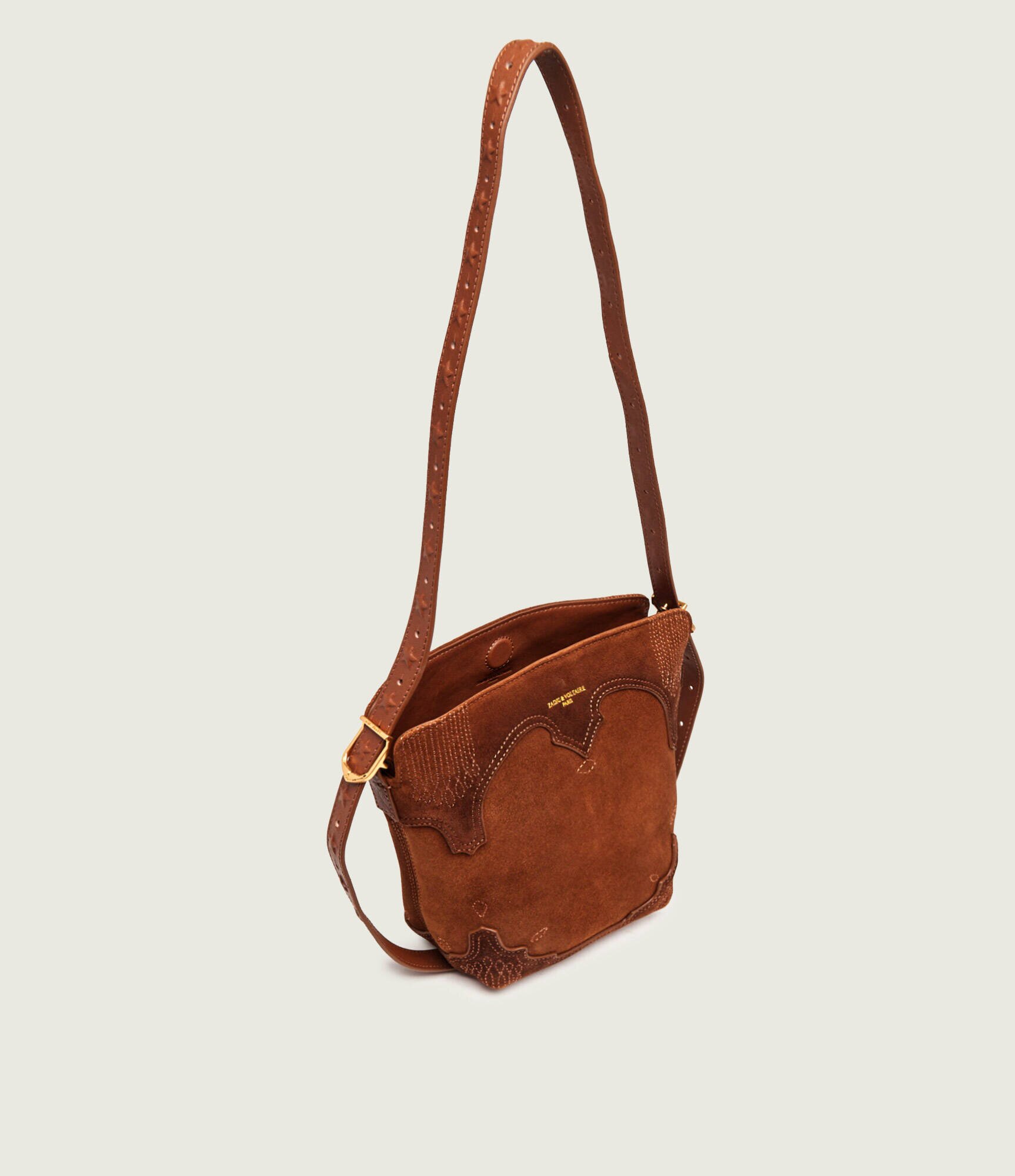 Zadig&Voltaire Geantă pe umăr Baby Jane Western | piele întoarsă