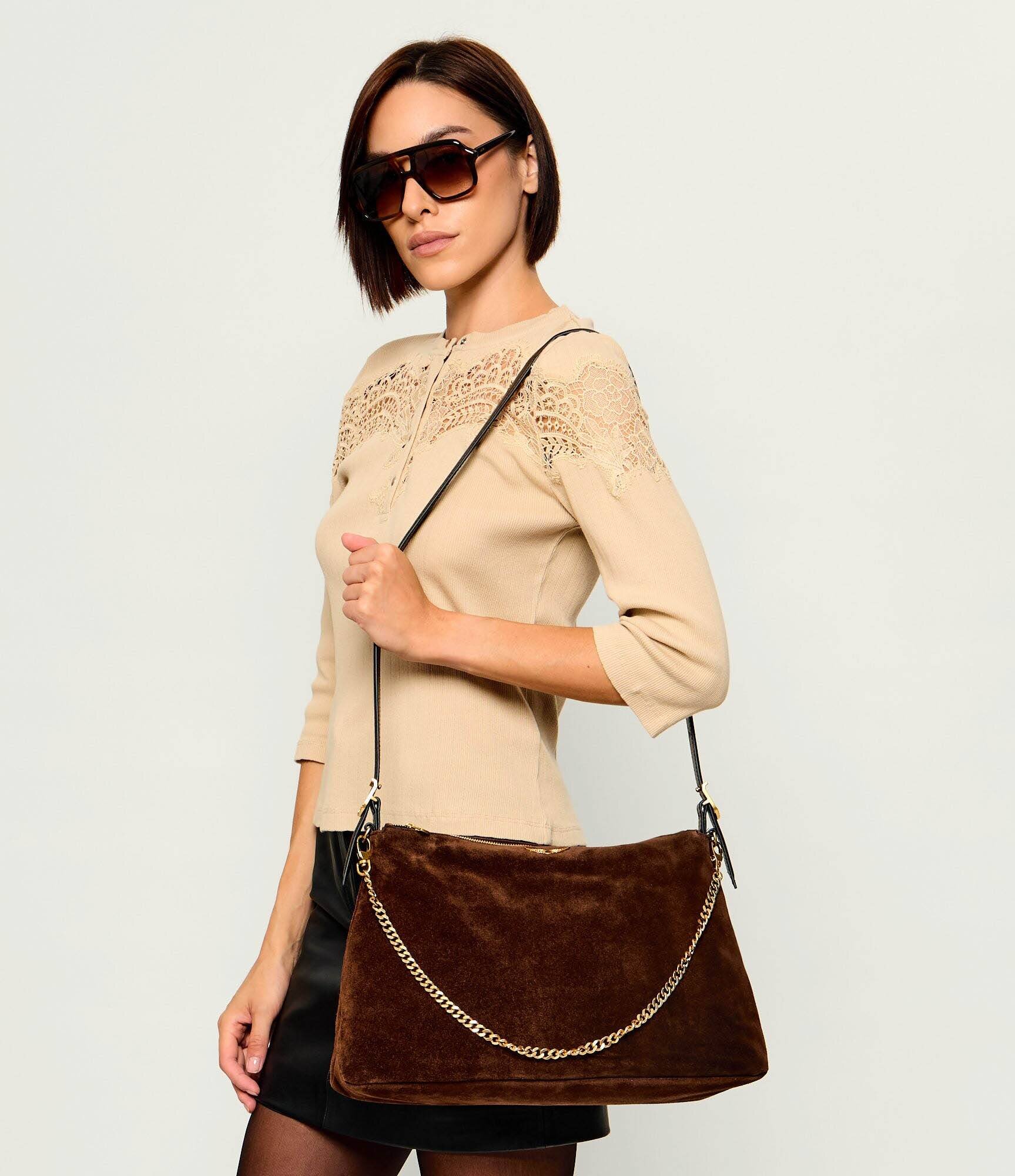 Zadig&Voltaire Geantă pe umăr Jim | piele întoarsă