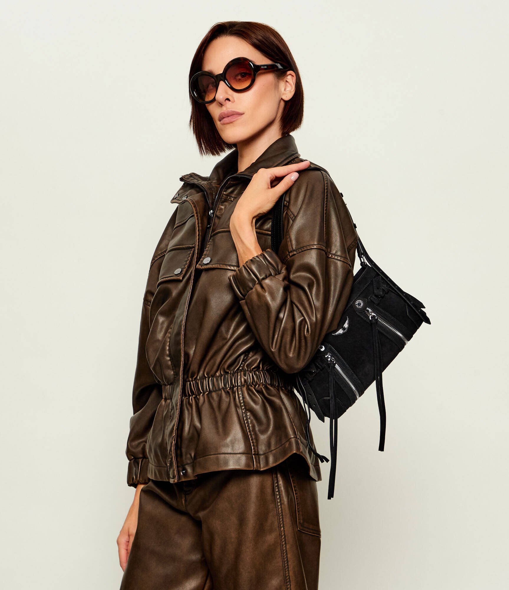Zadig&Voltaire Geantă pe umăr Madison Mini | piele întoarsă