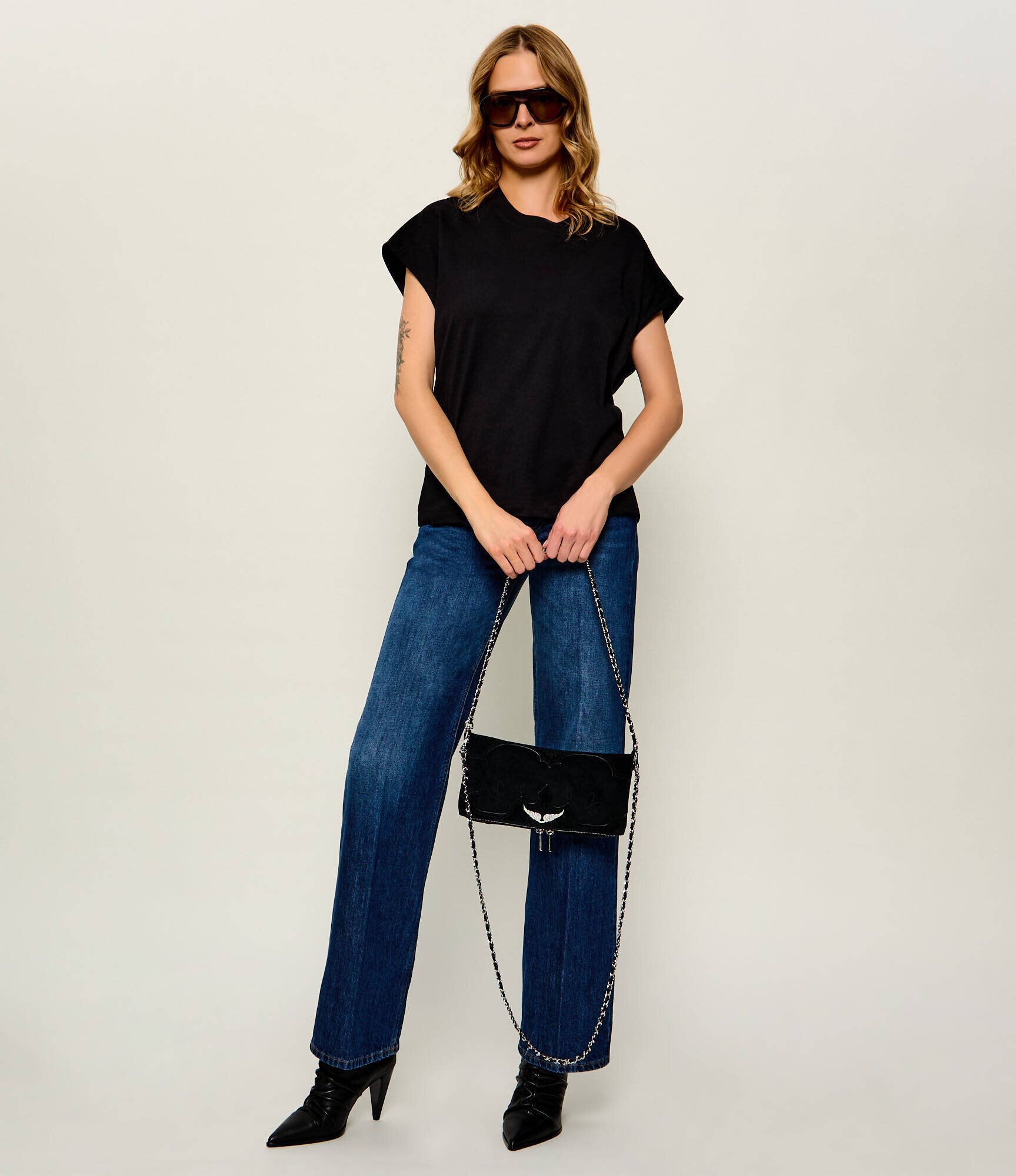Zadig&Voltaire Geantă pe umăr Rock Western | piele întoarsă