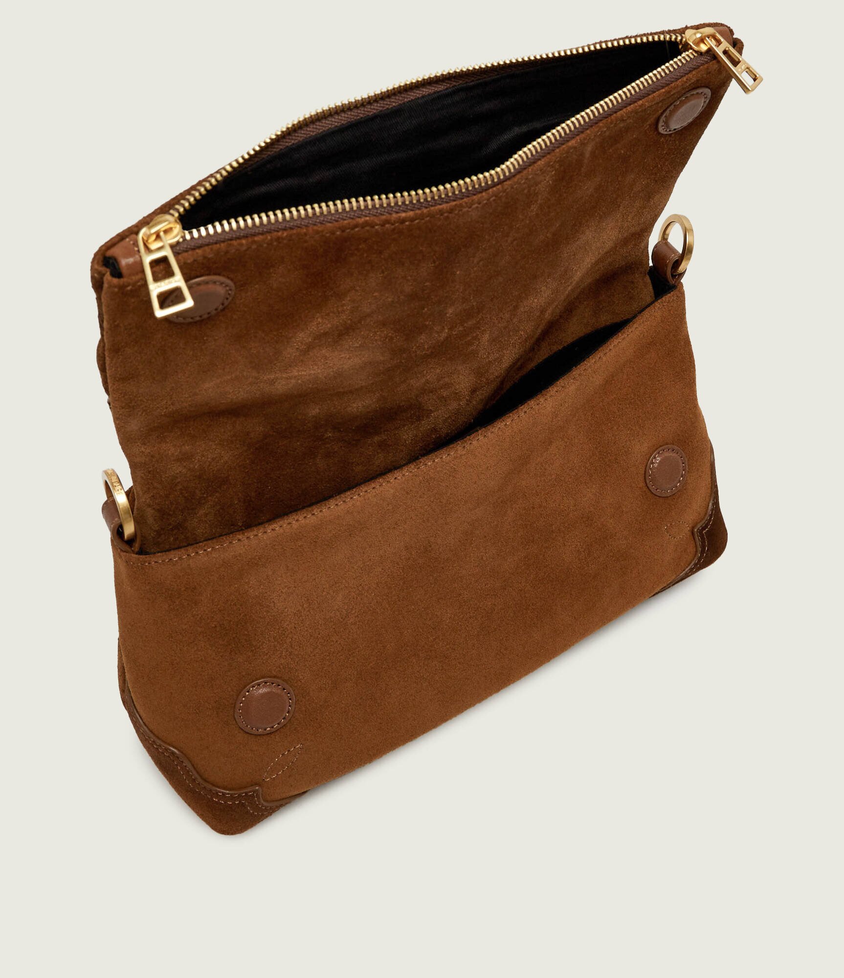 Zadig&Voltaire Geantă pe umăr Rocky II Western | piele întoarsă