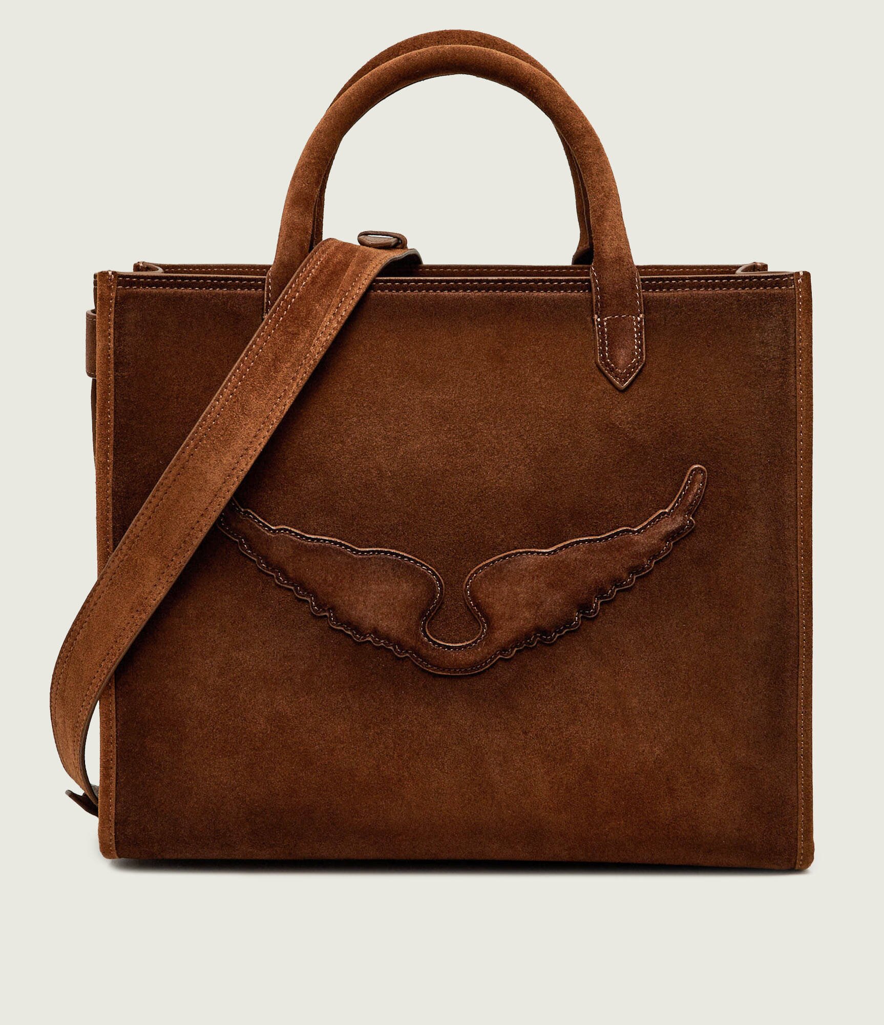 Zadig&Voltaire Geantă shopper Angel | piele întoarsă