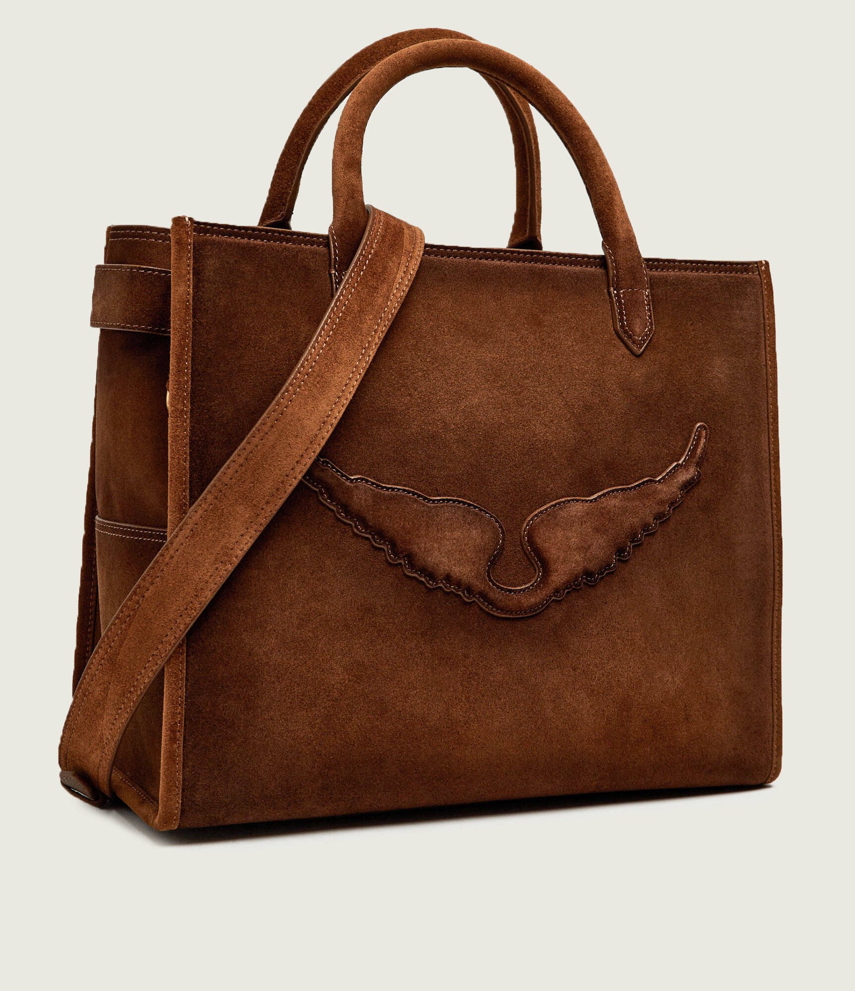 Zadig&Voltaire Geantă shopper Angel | piele întoarsă