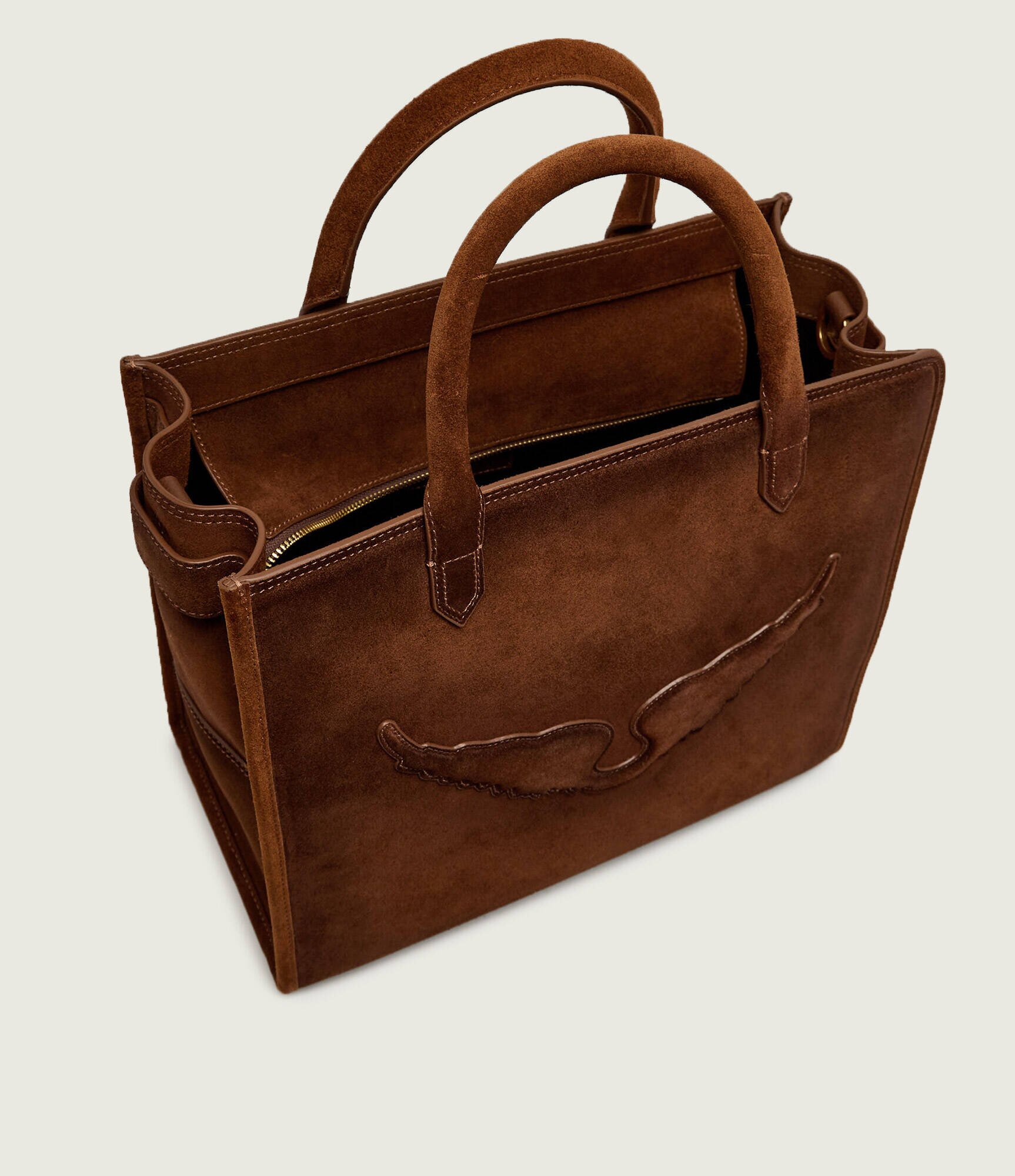 Zadig&Voltaire Geantă shopper Angel | piele întoarsă