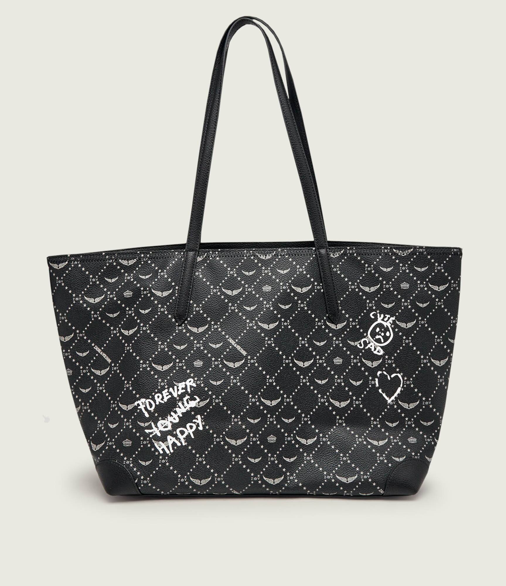 Zadig&Voltaire Geantă shopper Arty Tag cu adaos de piele