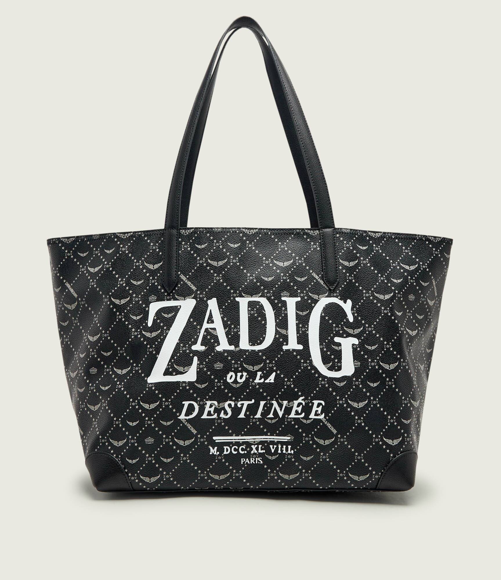 Zadig&Voltaire Geantă shopper Book Tag cu adaos de piele