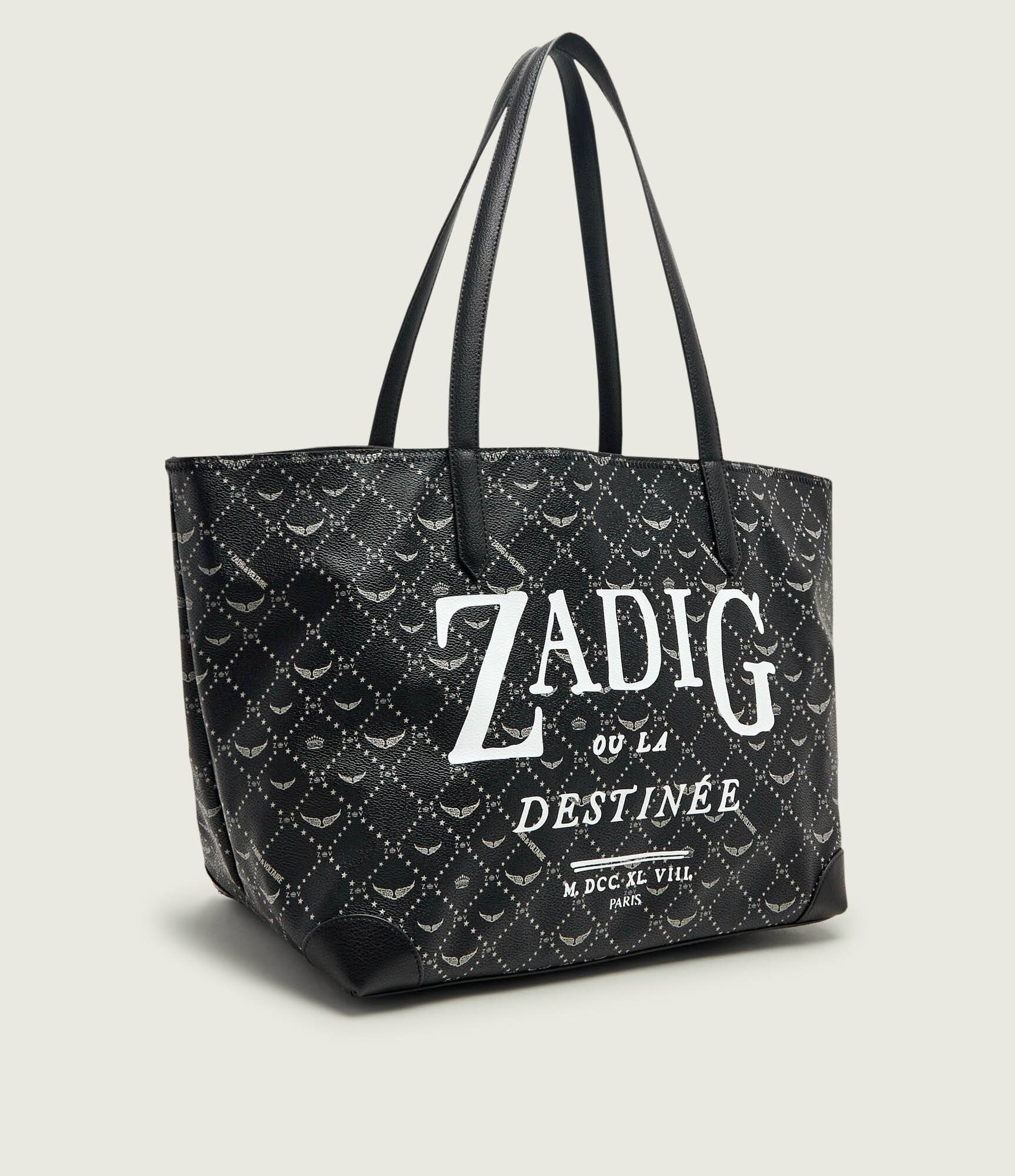 Zadig&Voltaire Geantă shopper Book Tag cu adaos de piele