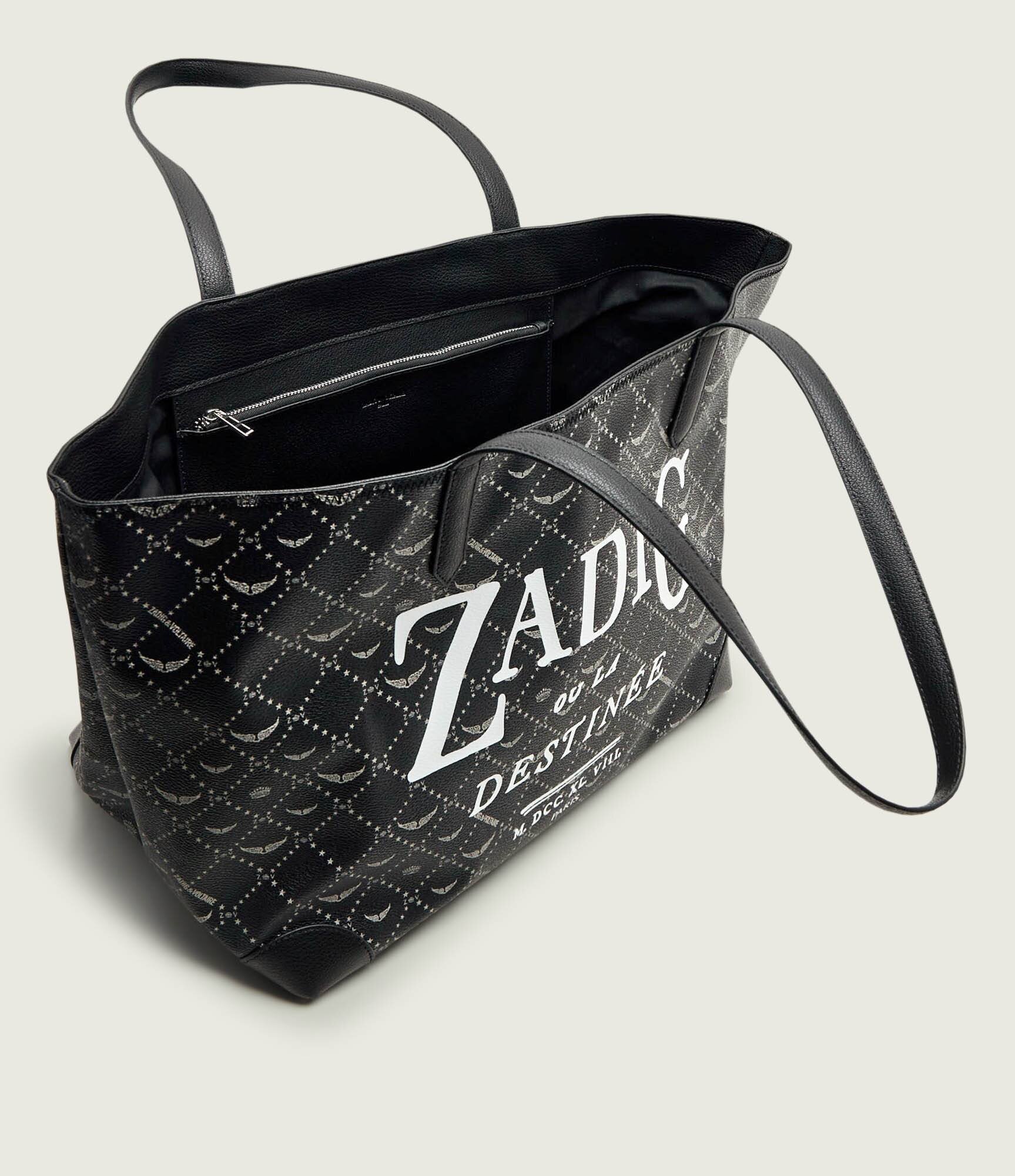 Zadig&Voltaire Geantă shopper Book Tag cu adaos de piele