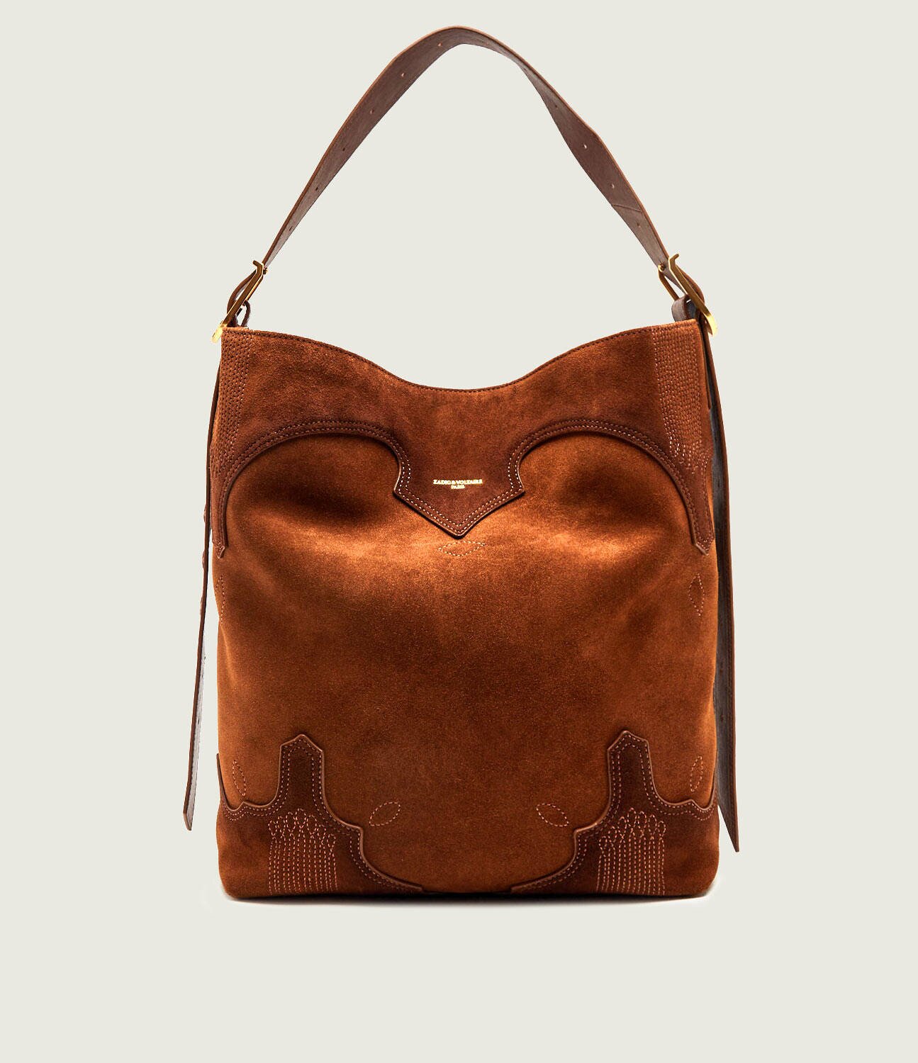 Zadig&Voltaire Geantă shopper Jane Western | piele întoarsă