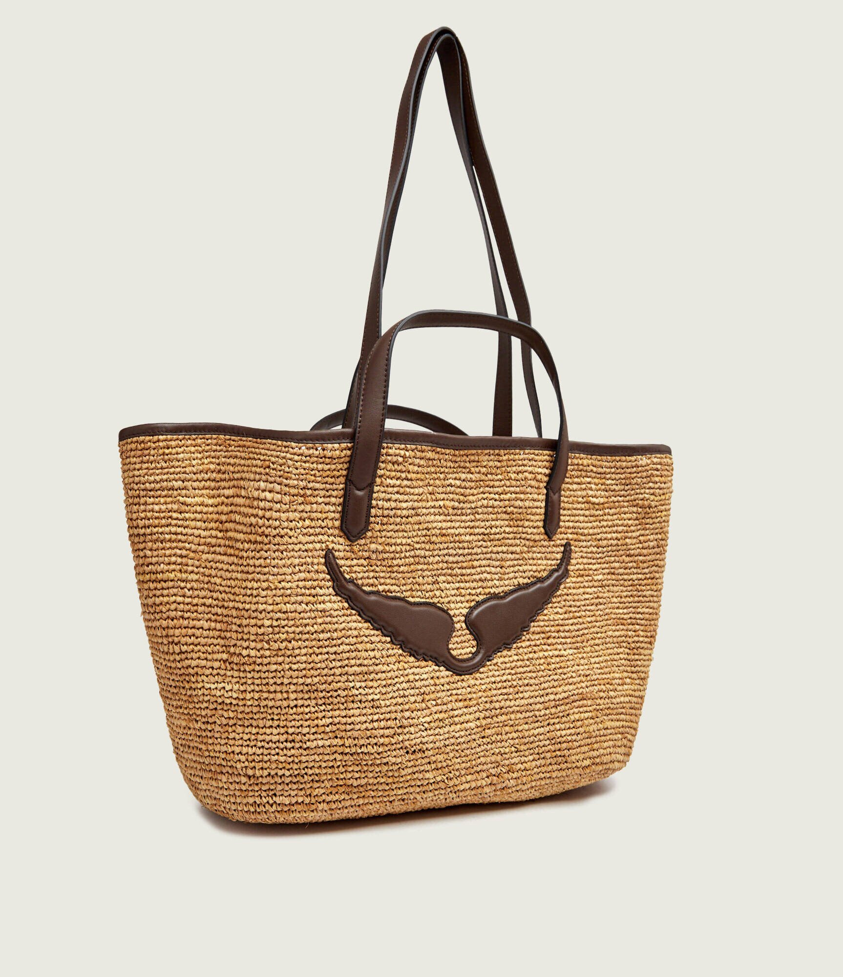 Zadig&Voltaire Geantă shopper WINGS cu adaos de piele