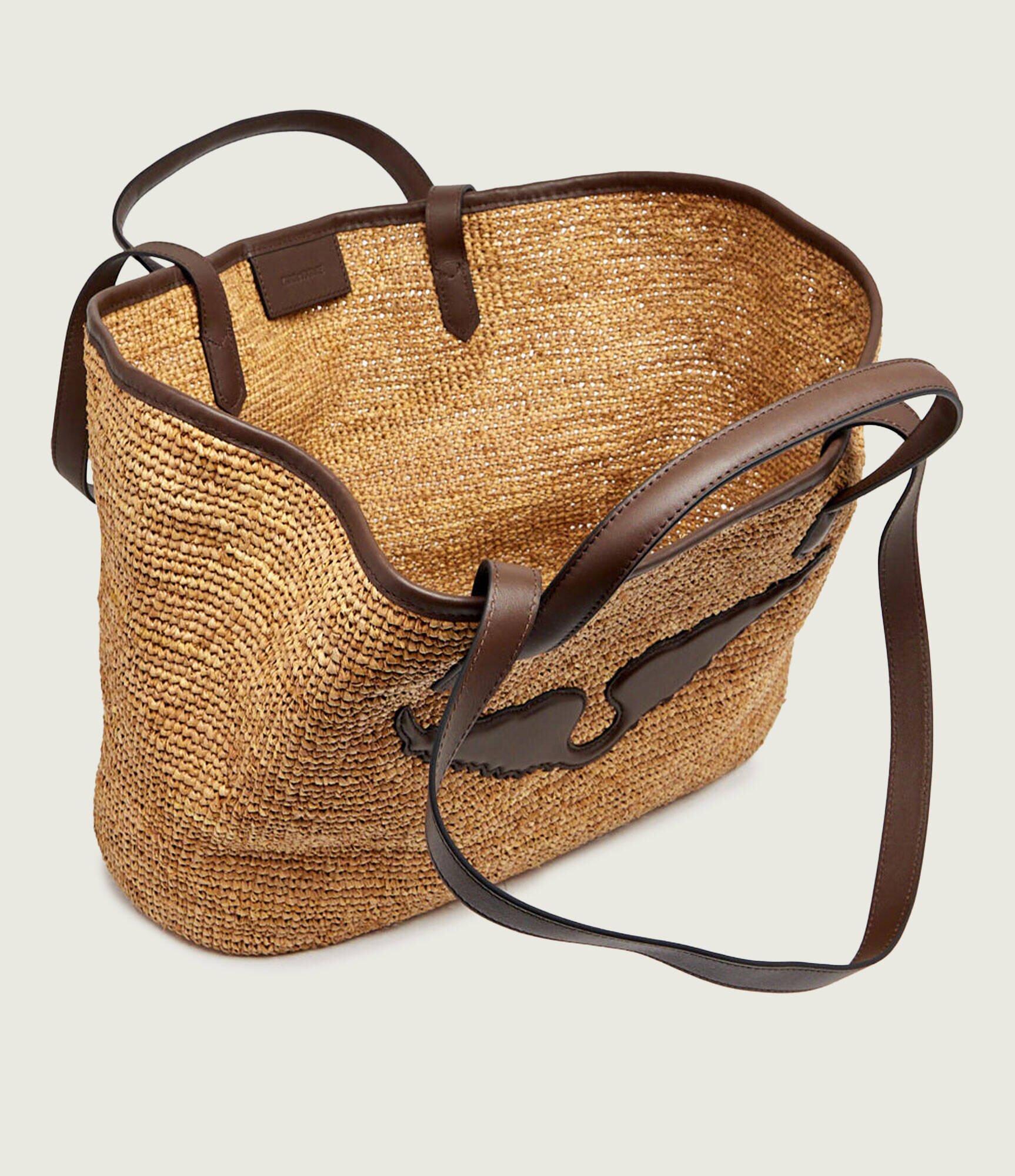 Zadig&Voltaire Geantă shopper WINGS cu adaos de piele