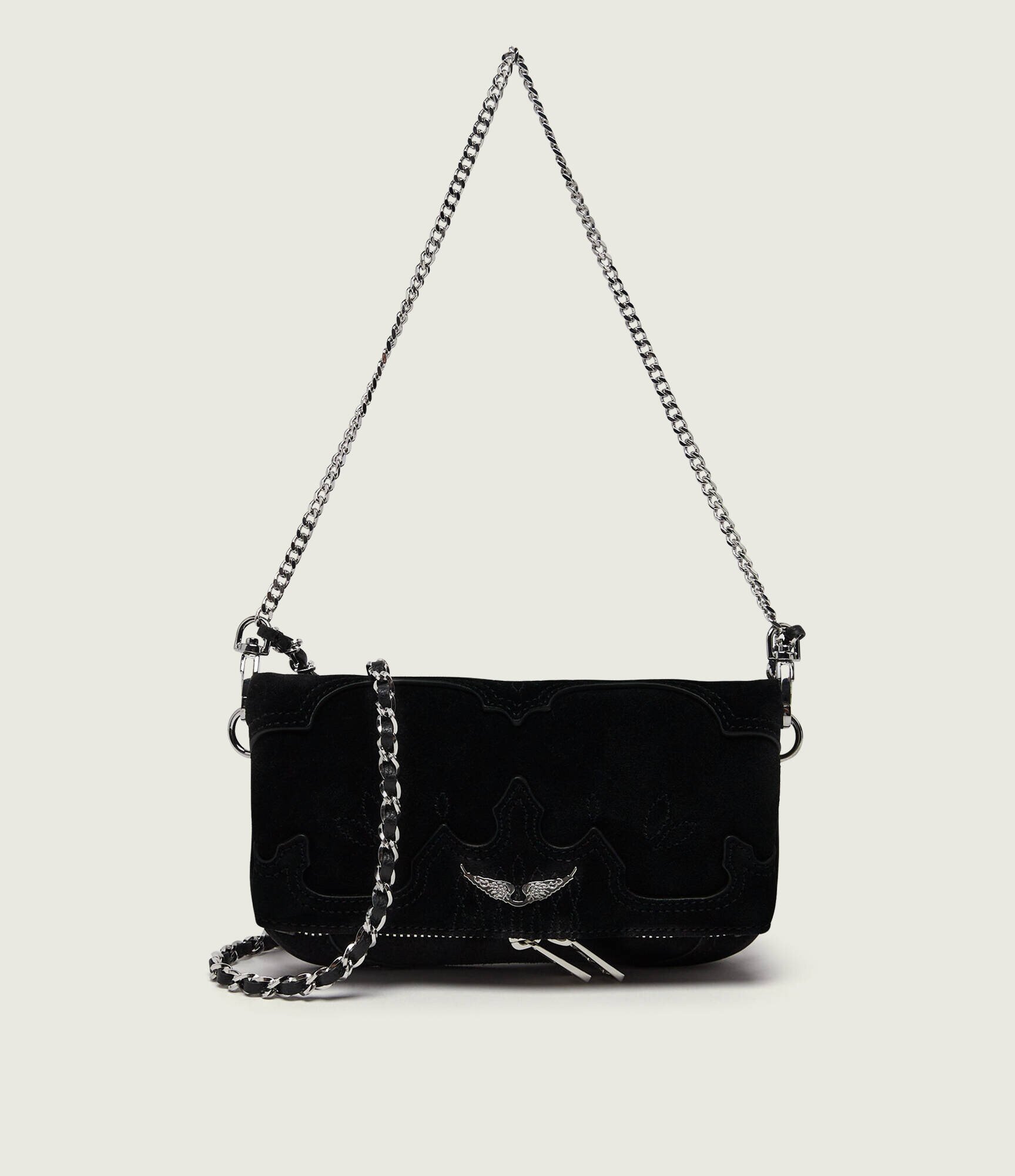 Zadig&Voltaire Poșetă plic Rock Mini | piele întoarsă