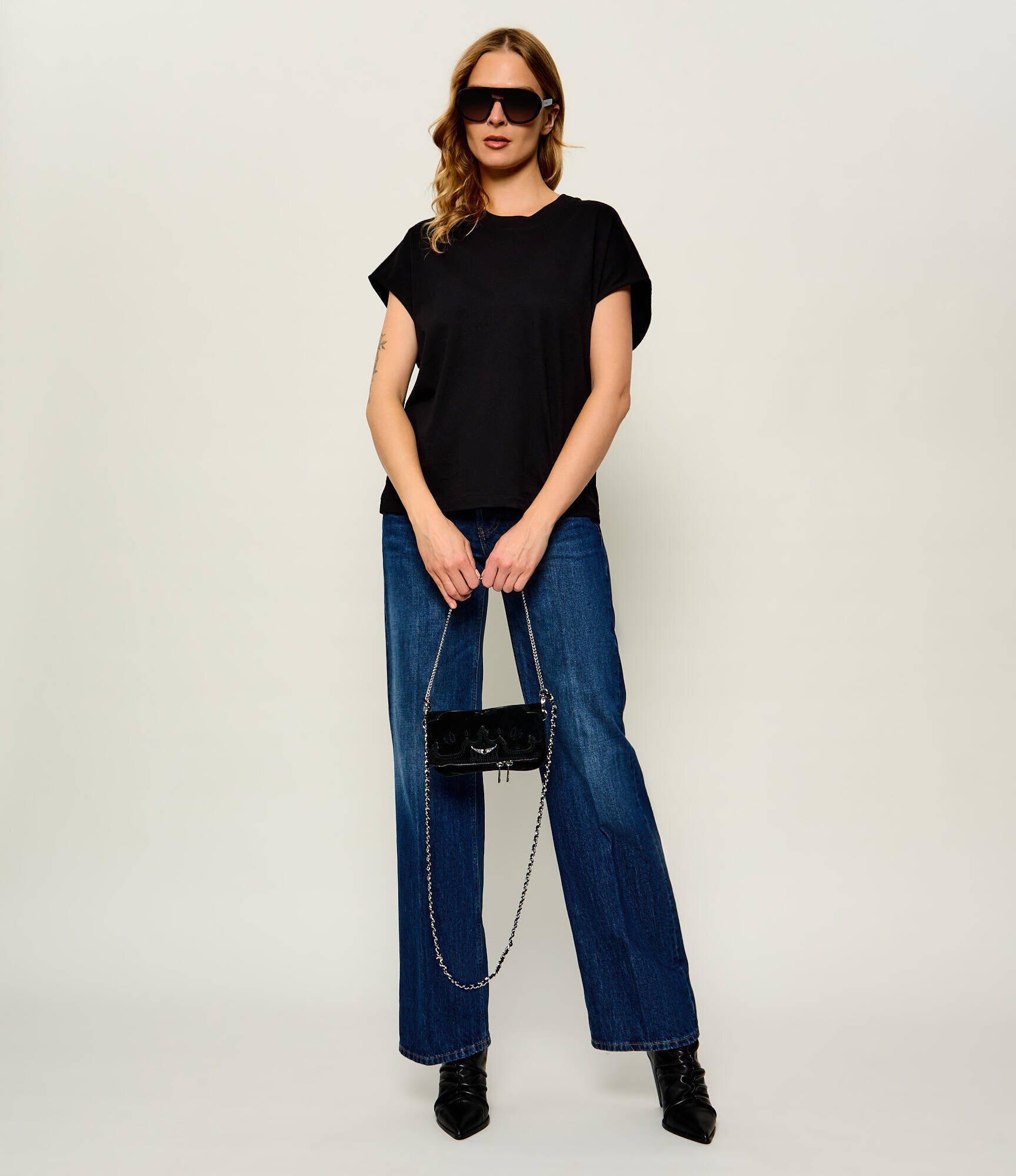 Zadig&Voltaire Poșetă plic Rock Mini | piele întoarsă