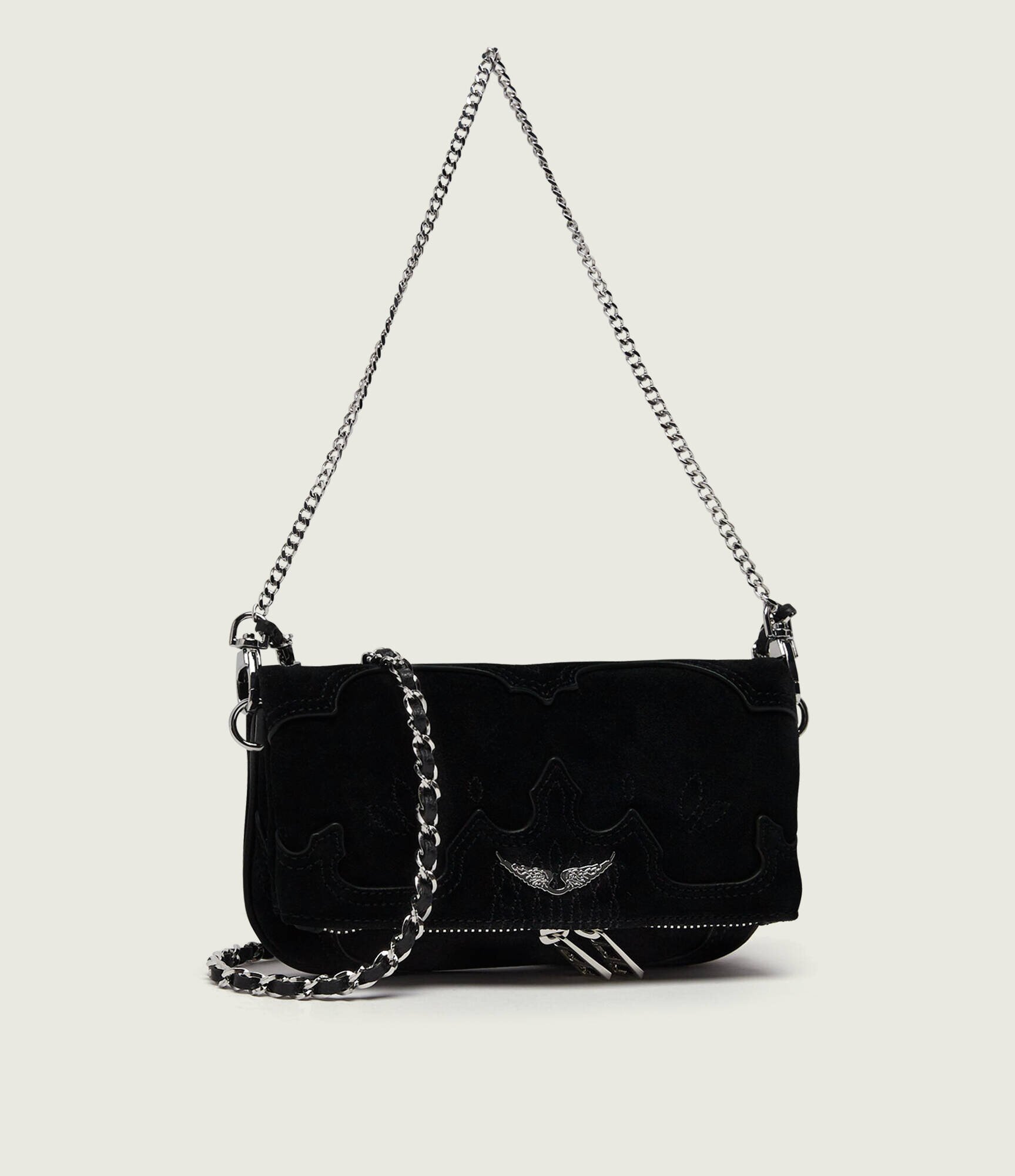 Zadig&Voltaire Poșetă plic Rock Mini | piele întoarsă