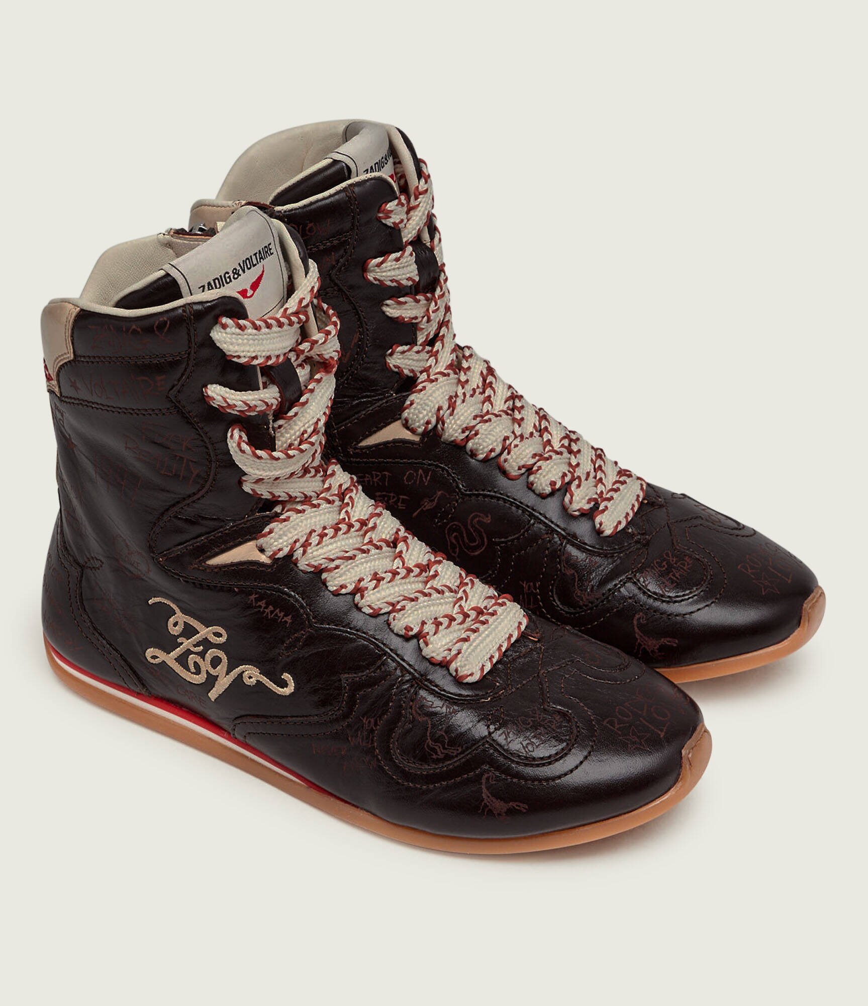 Zadig&Voltaire Teniși din piele Dance Vintage Laser