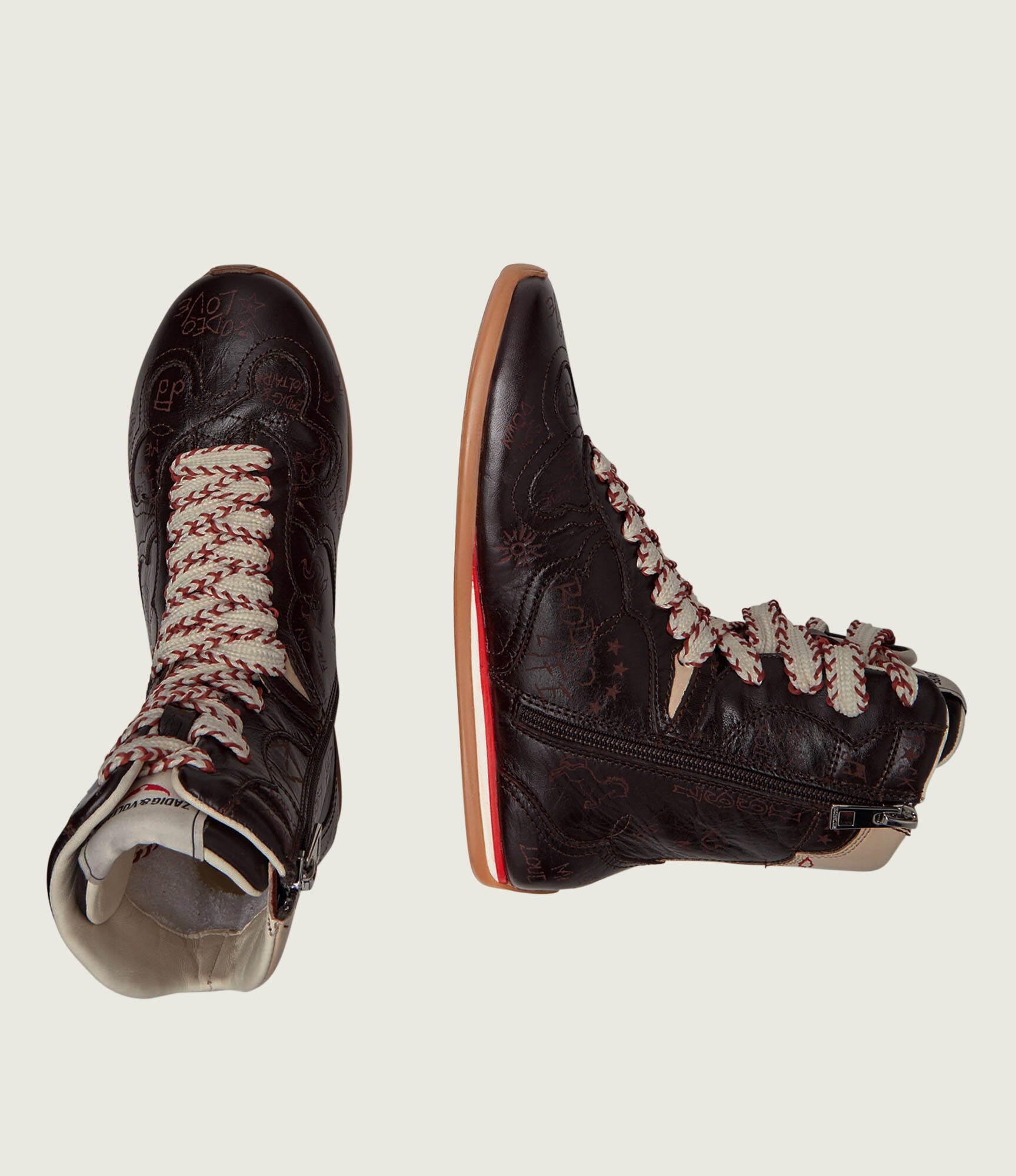 Zadig&Voltaire Teniși din piele Dance Vintage Laser