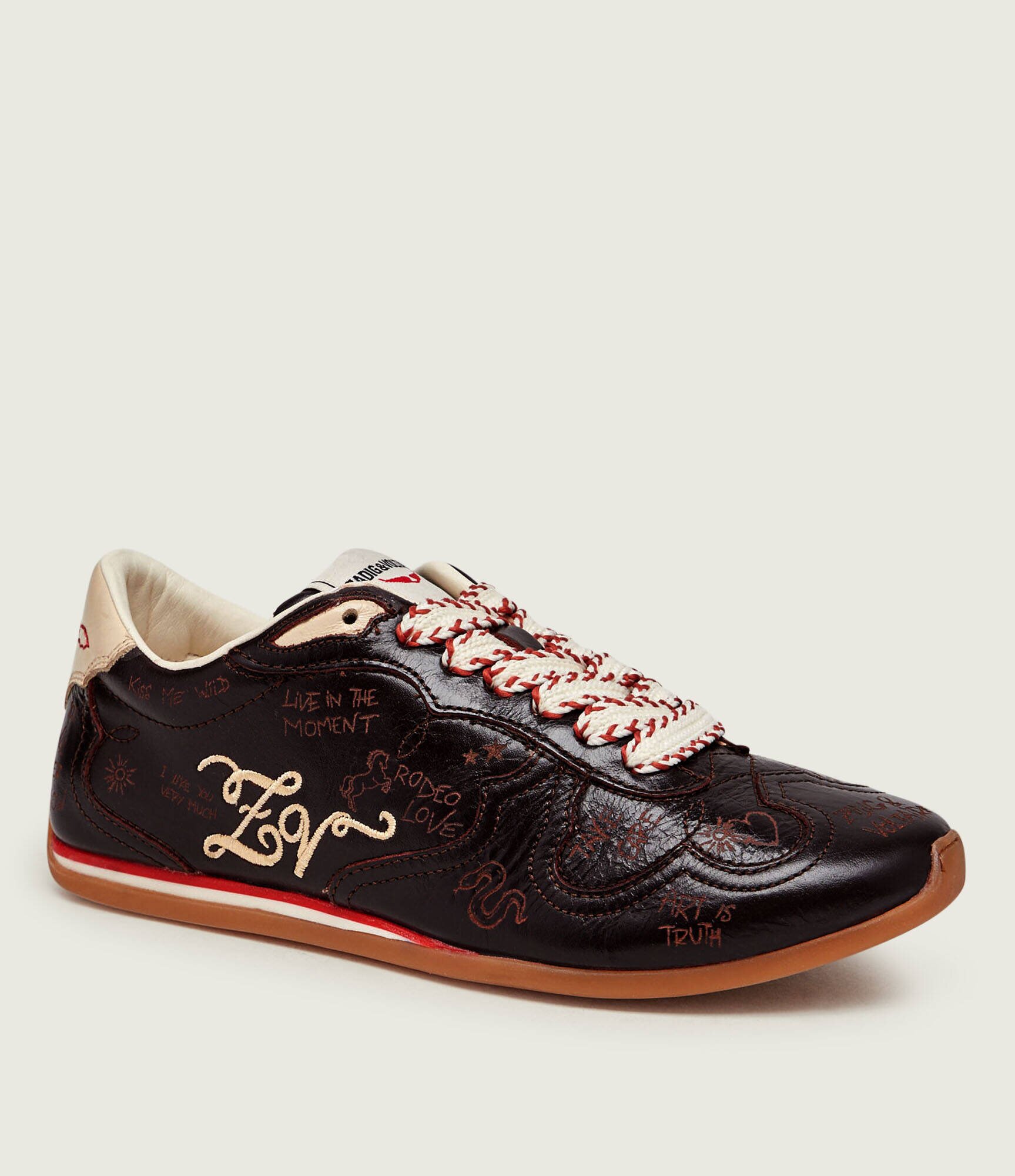 Zadig&Voltaire Teniși din piele ZV Dance Vintage Laser