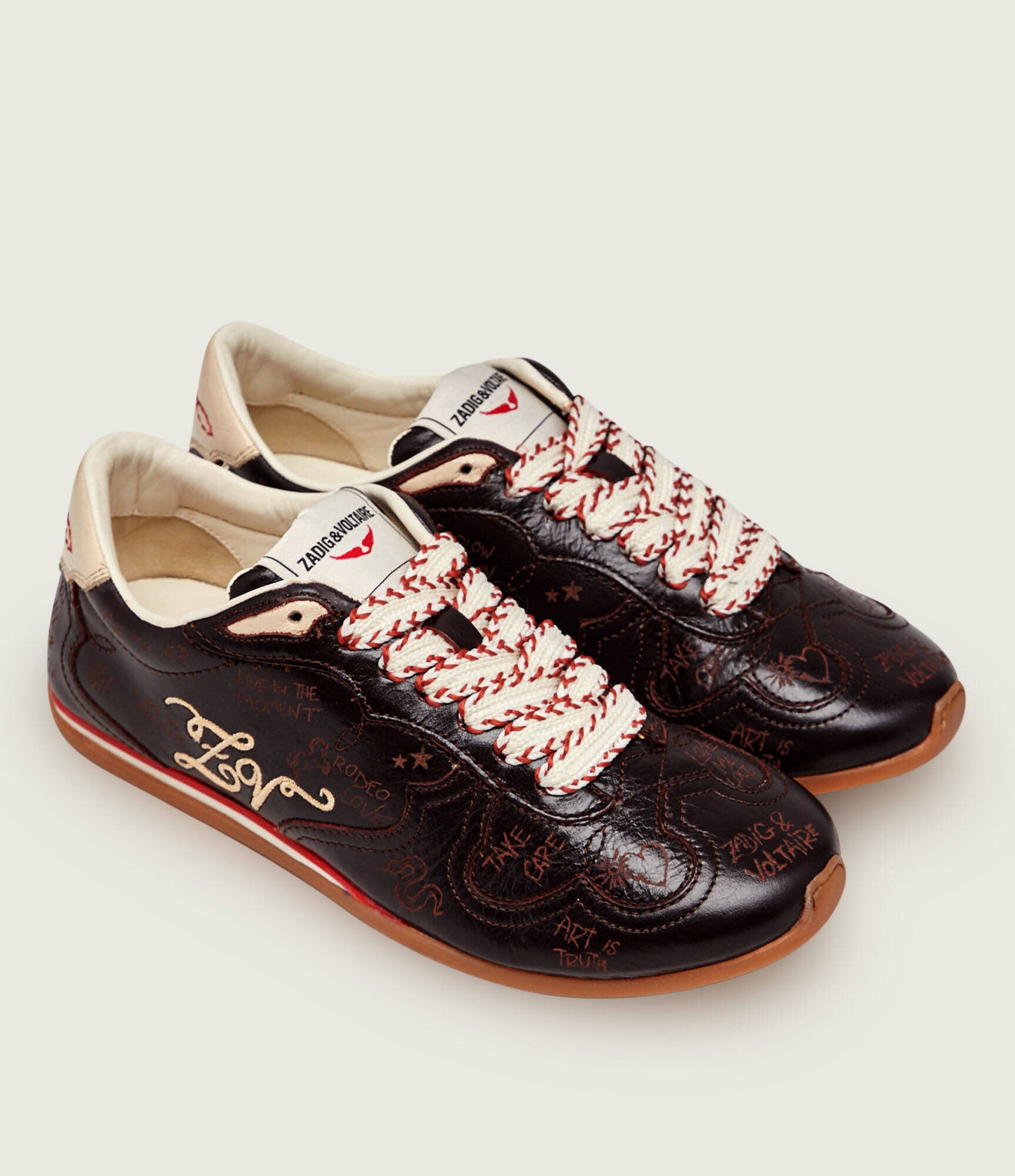 Zadig&Voltaire Teniși din piele ZV Dance Vintage Laser