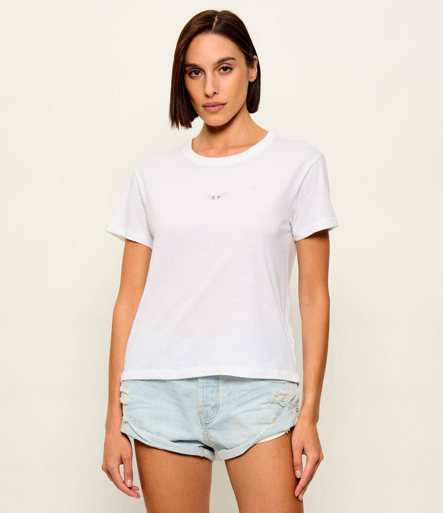 Zadig&Voltaire Tricou Marta Wings Strass | regular fit | cu adaos de in
