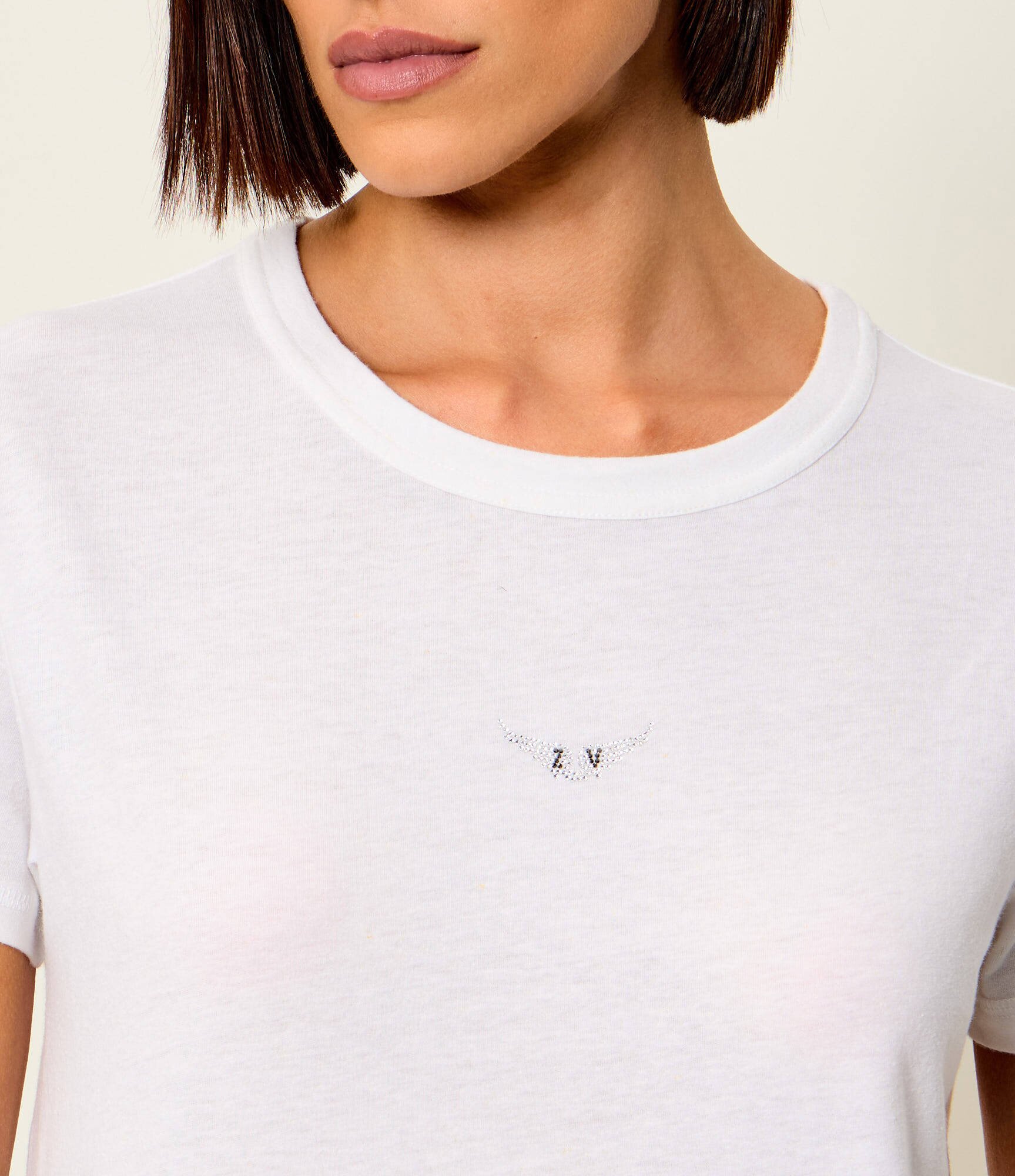 Zadig&Voltaire Tricou Marta Wings Strass | regular fit | cu adaos de in