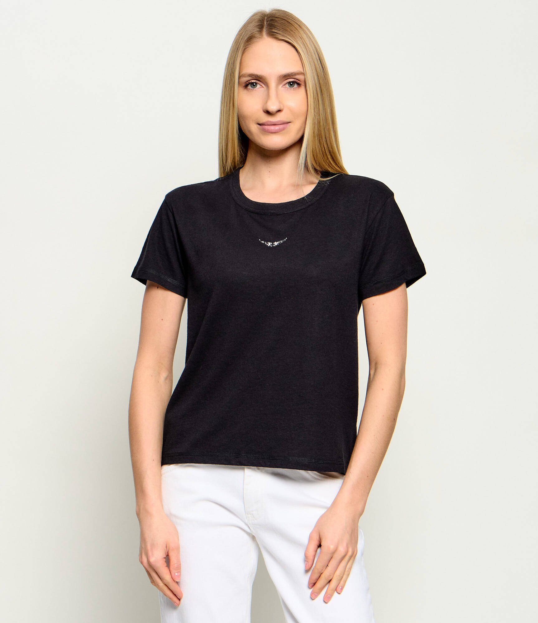 Zadig&Voltaire Tricou Marta Wings Strass | regular fit | cu adaos de in