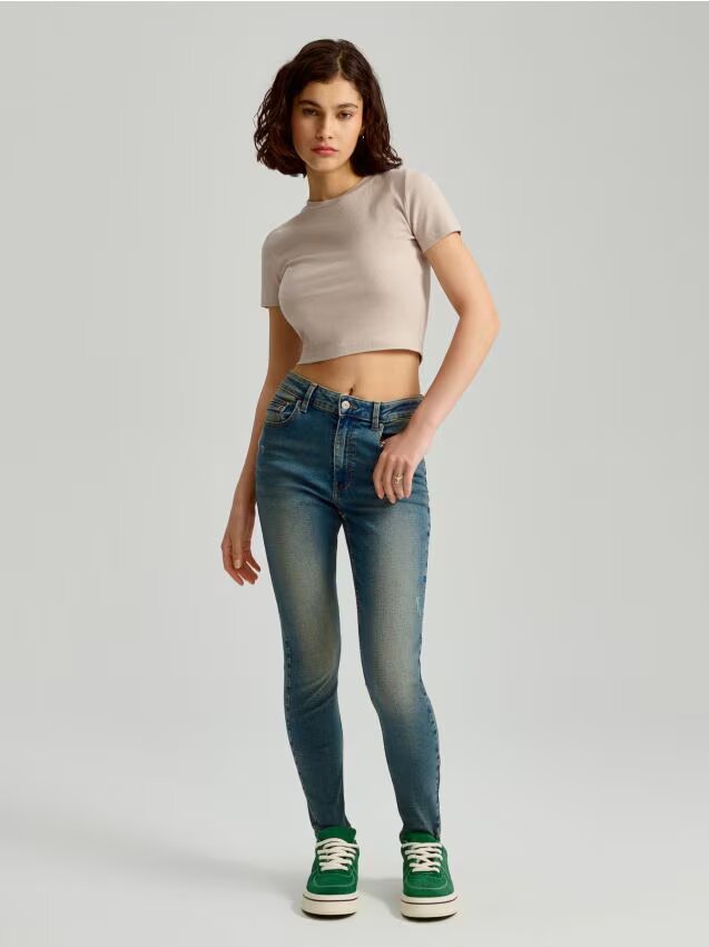 House Blugi skinny cu talie medie