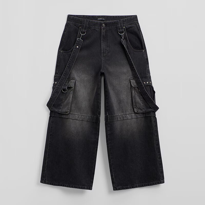 House Blugi wide leg cu buzunare cargo