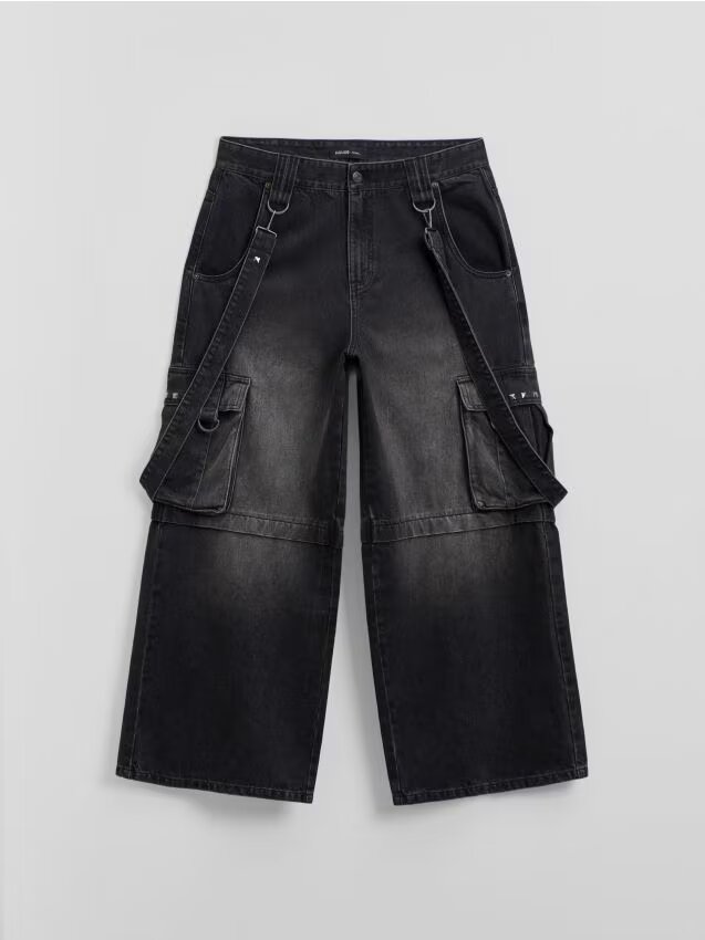 House Blugi wide leg cu buzunare cargo