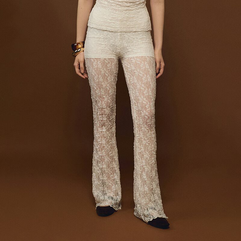 House Pantaloni clopot din tricot
