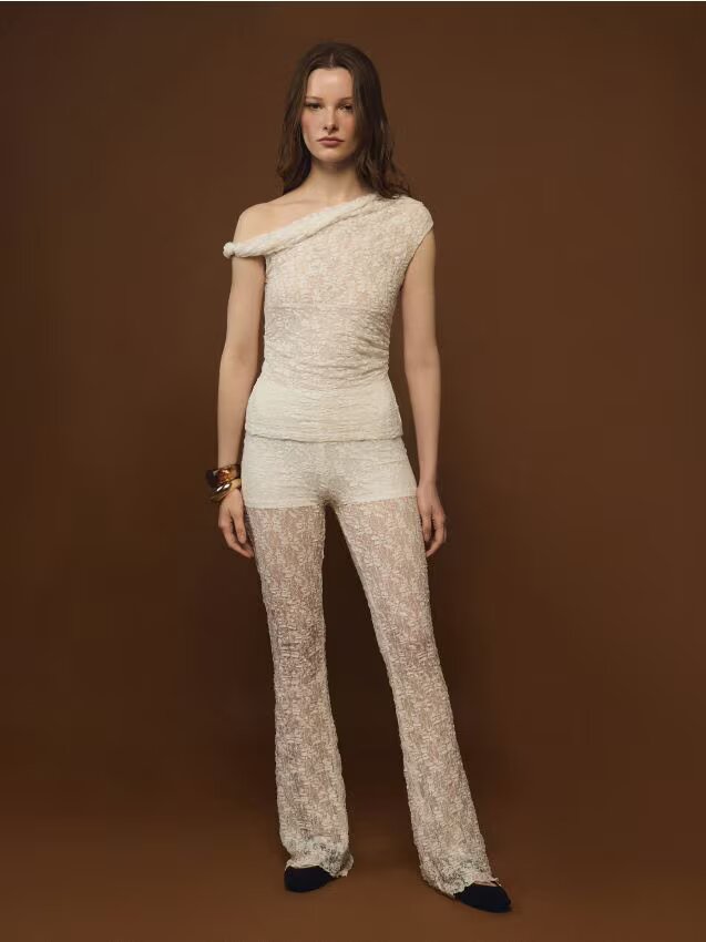 House Pantaloni clopot din tricot
