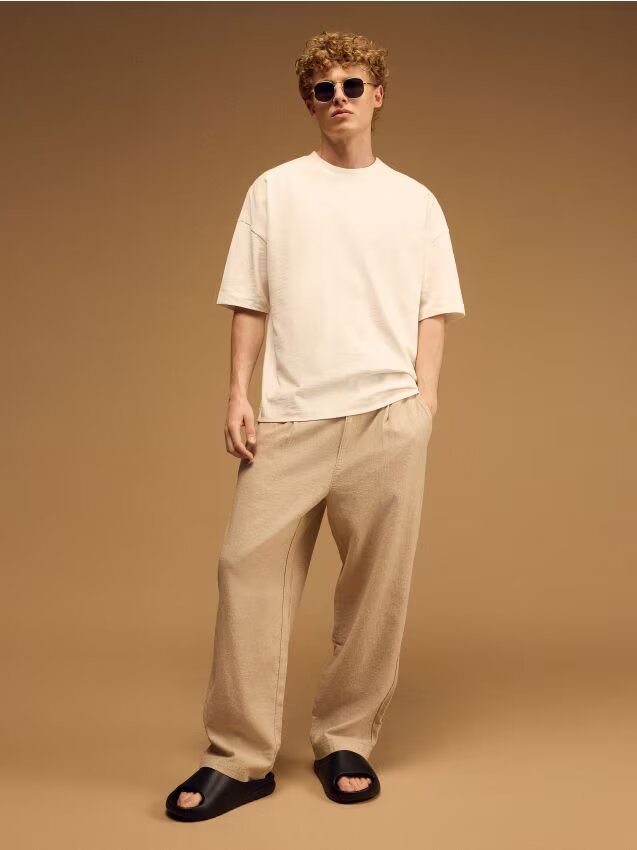 House Pantaloni cu amestec de in