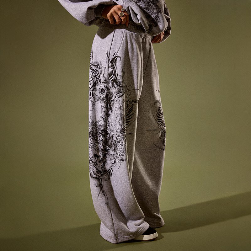 House Pantaloni de trening cu imprimeu